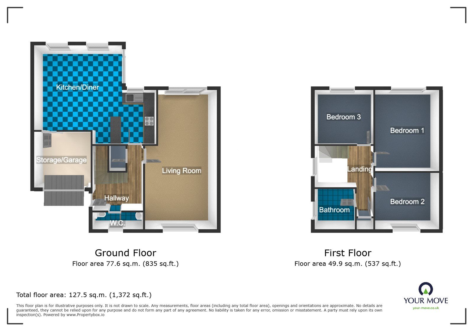 Floorplan of 3 bedroom Detached House for sale, Camberley Drive, Wolverhampton, West Midlands, WV4