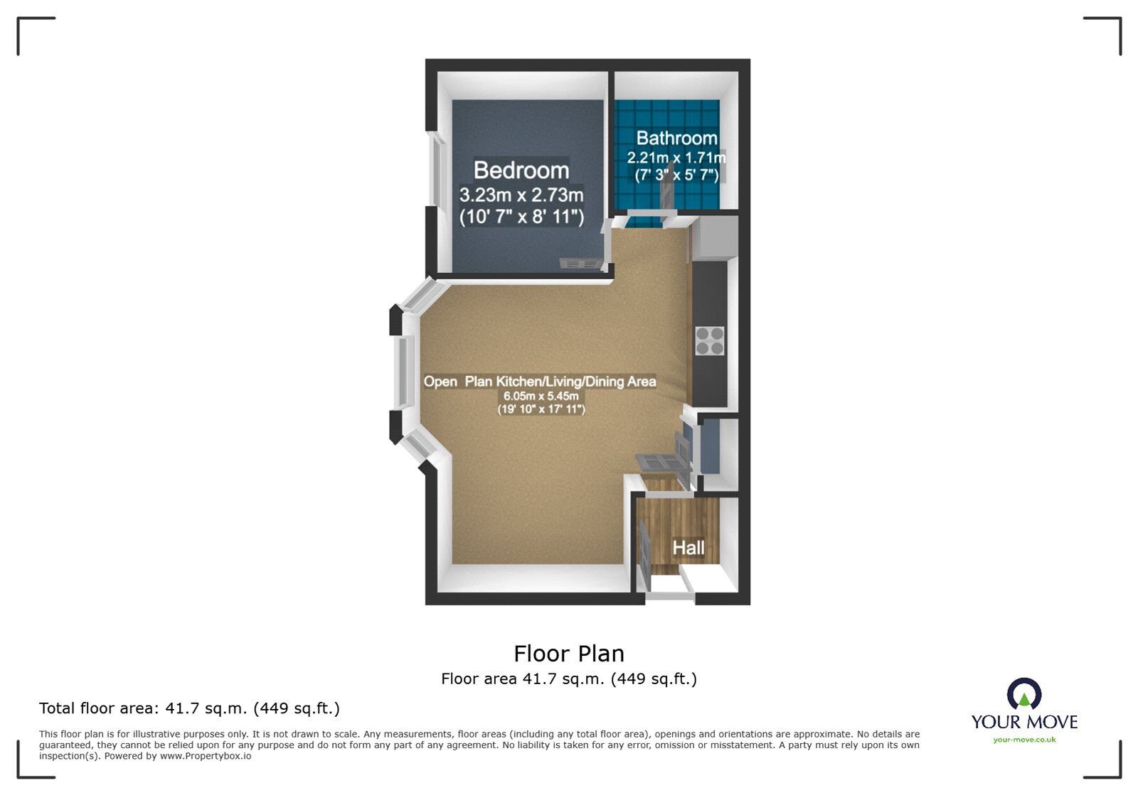 Floorplan of 1 bedroom  Flat to rent, Gough Drive, Tipton, West Midlands, DY4