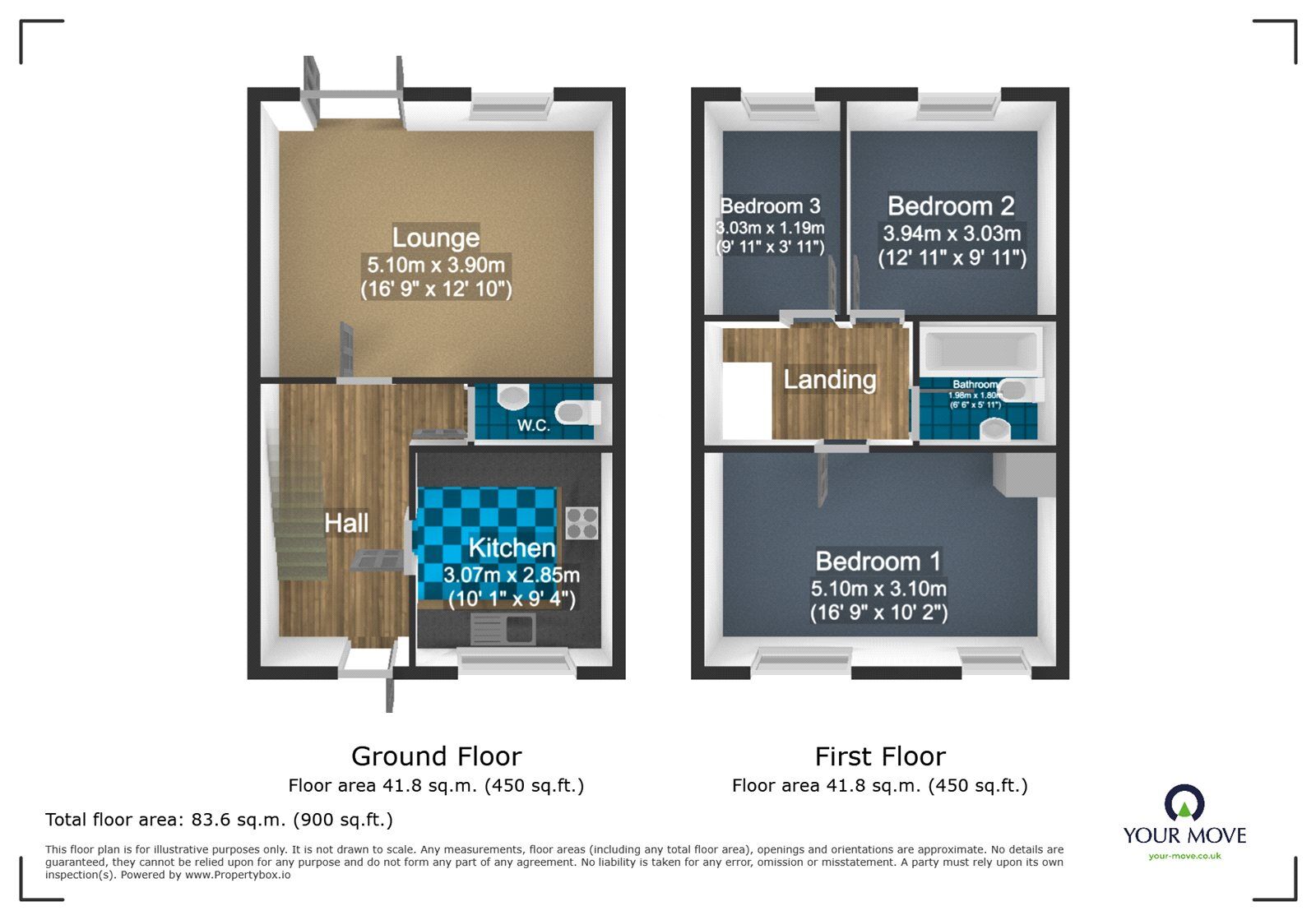 Floorplan of 3 bedroom Semi Detached House to rent, Tulip Avenue, Woodsetton, West Midlands, DY3
