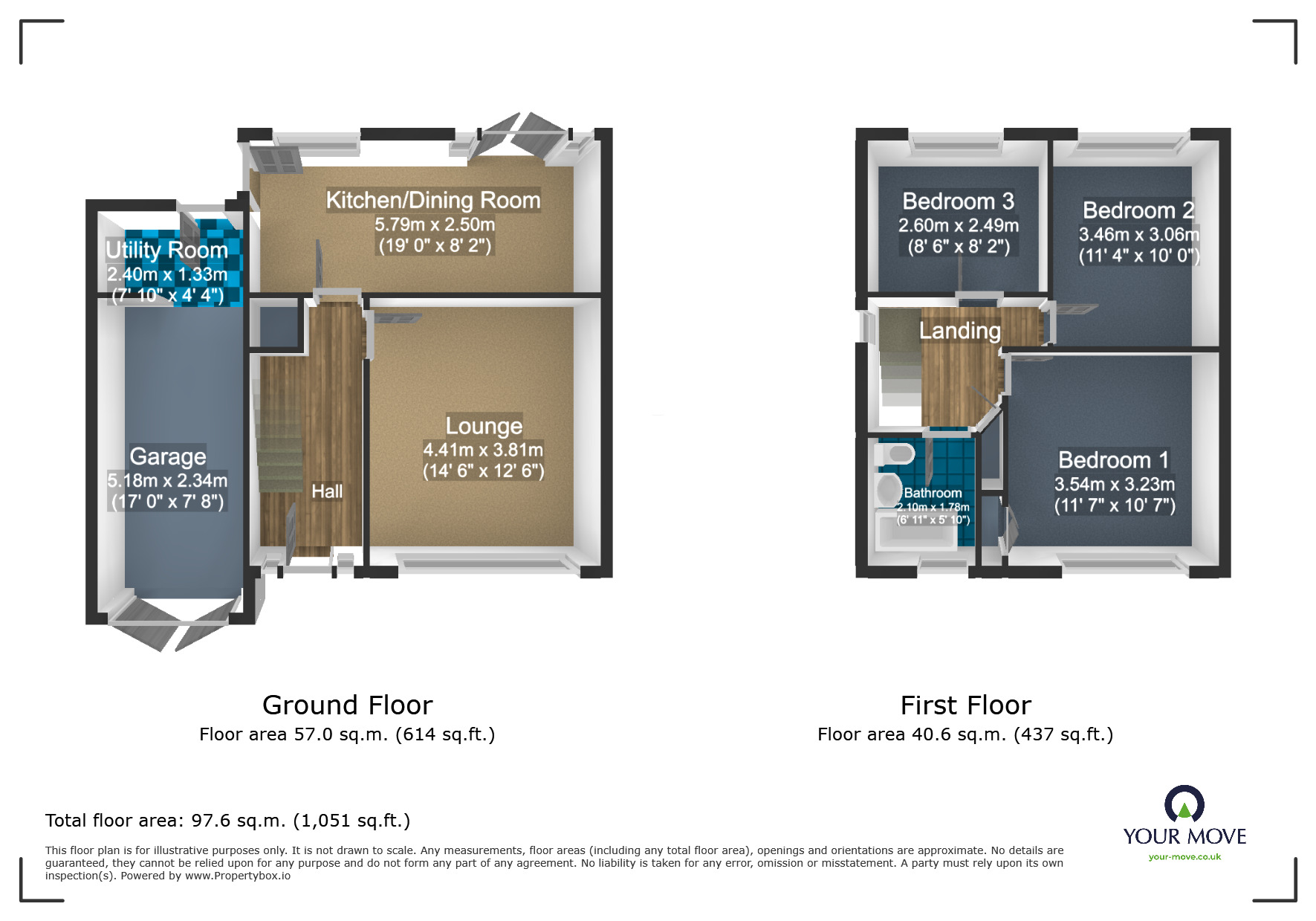 Floorplan of 3 bedroom Semi Detached House for sale, Ferndown Avenue, Sedgley, West Midlands, DY3