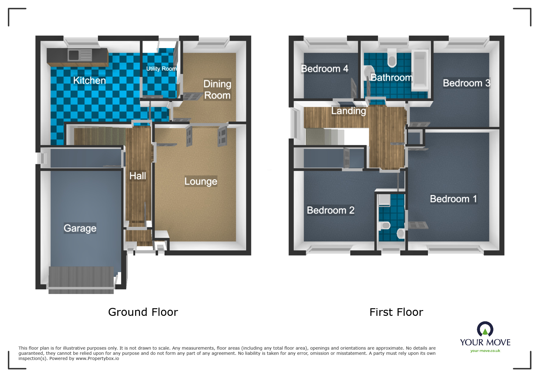 Floorplan of 4 bedroom Detached House for sale, Henne Drive, Bilston, West Midlands, WV14