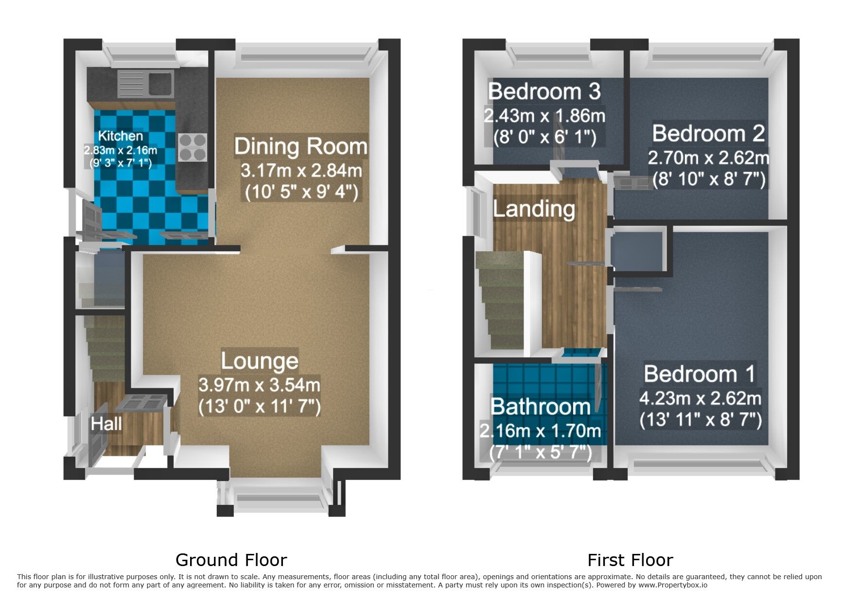 Floorplan of 3 bedroom Semi Detached House for sale, Steppingstone Street, Dudley, West Midlands, DY1