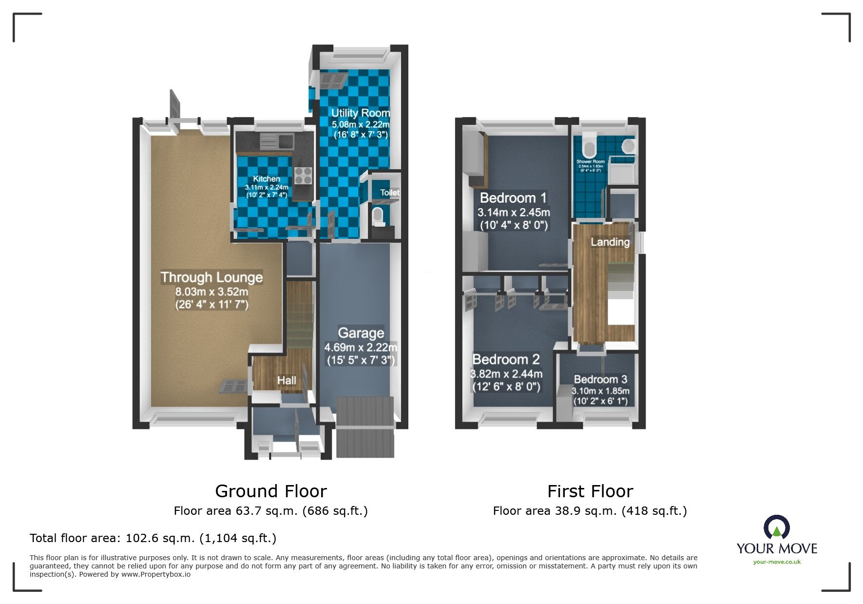 Floorplan of 3 bedroom Semi Detached House for sale, Hadley Road, Wolverhampton, WV14