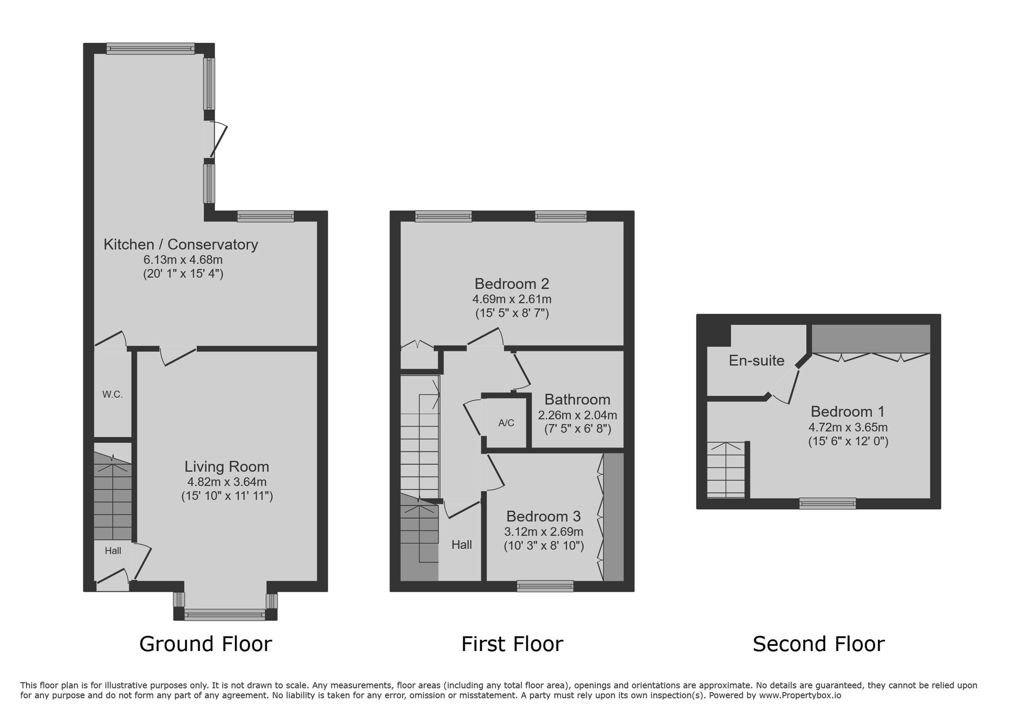 Floorplan of 3 bedroom End Terrace House for sale, Attingham Drive, Dudley, West Midlands, DY1