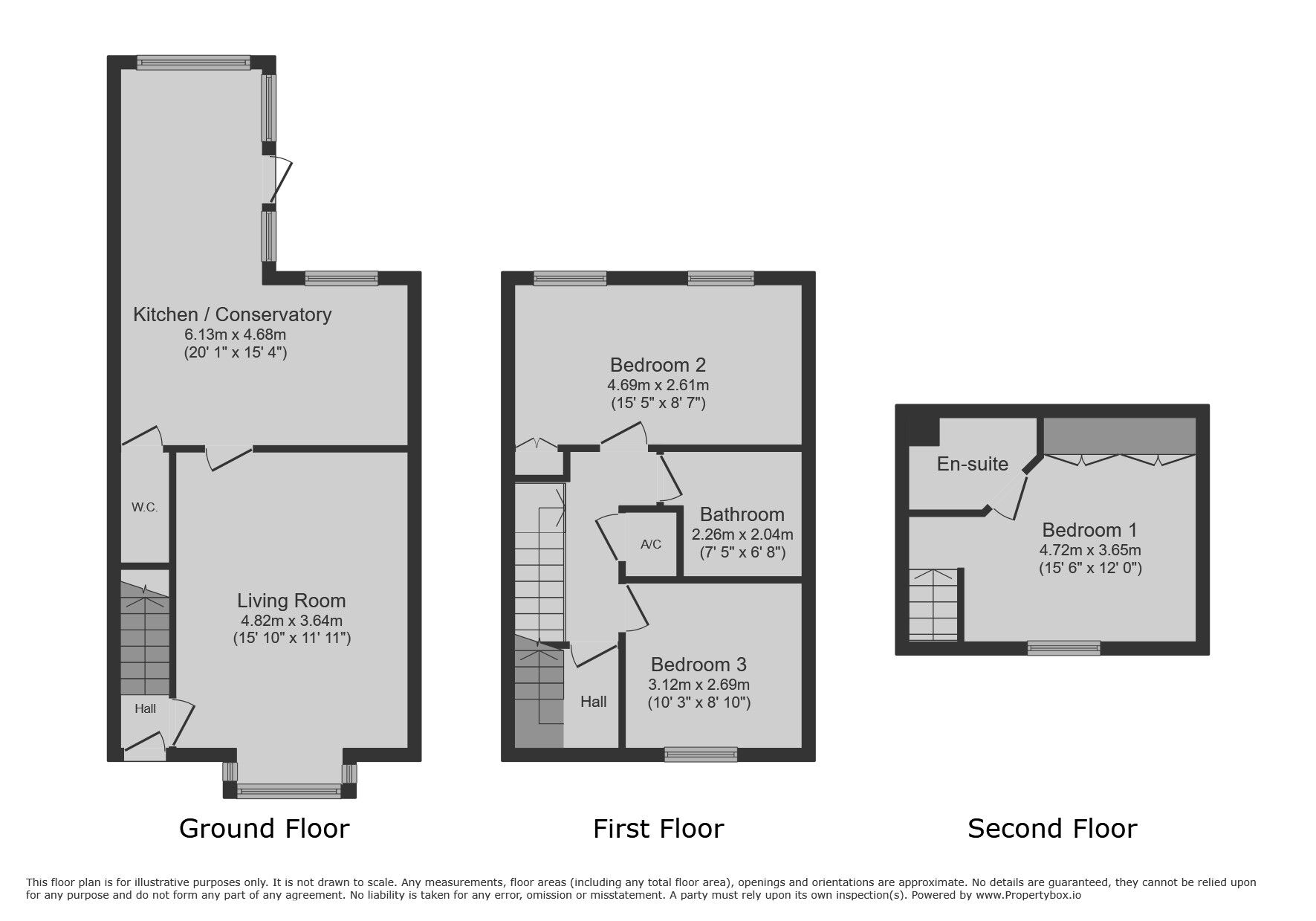 Floorplan of 3 bedroom End Terrace House for sale, Attingham Drive, Dudley, West Midlands, DY1