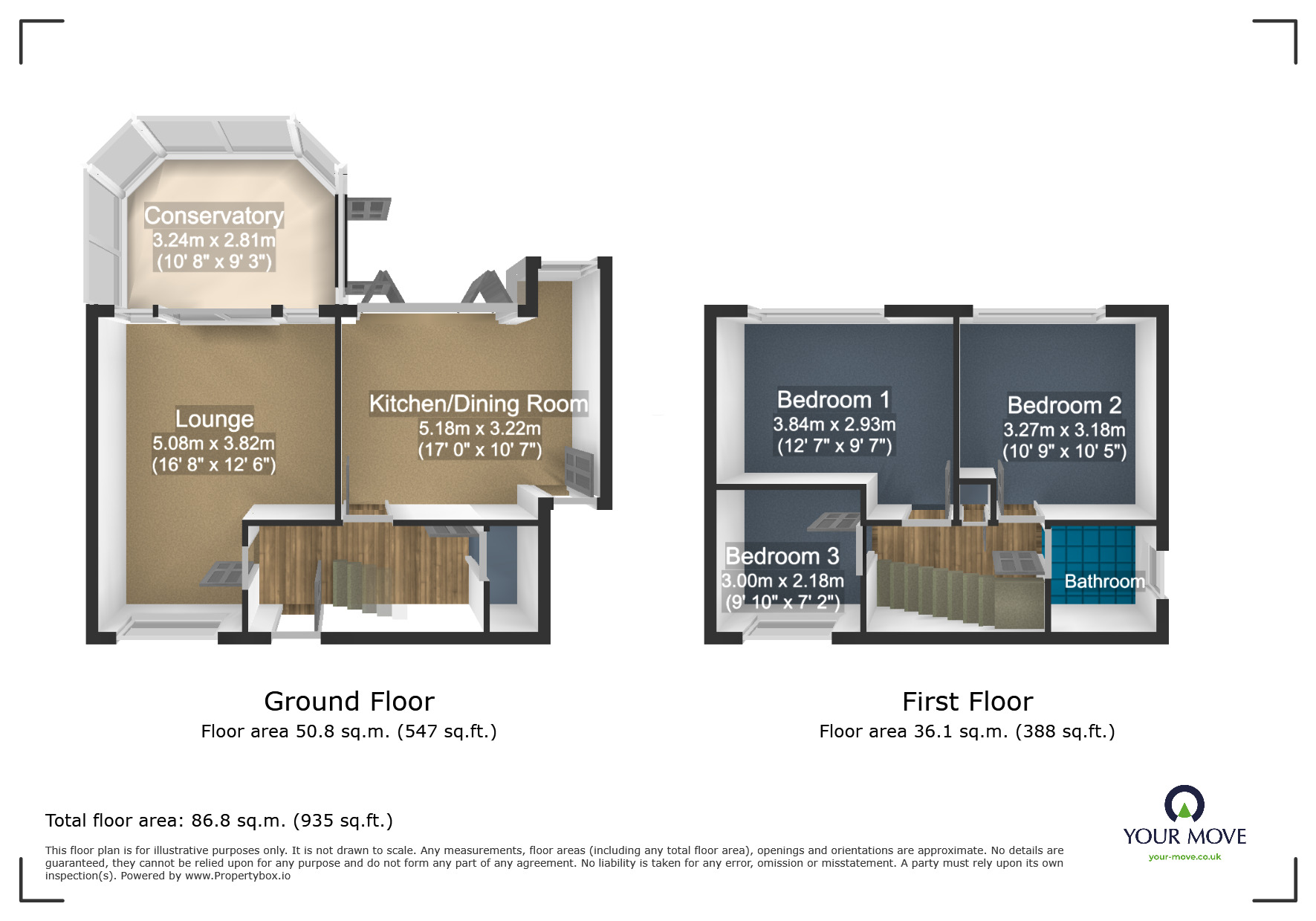 Floorplan of 3 bedroom Semi Detached House for sale, Stoney Lane, Dudley, DY2