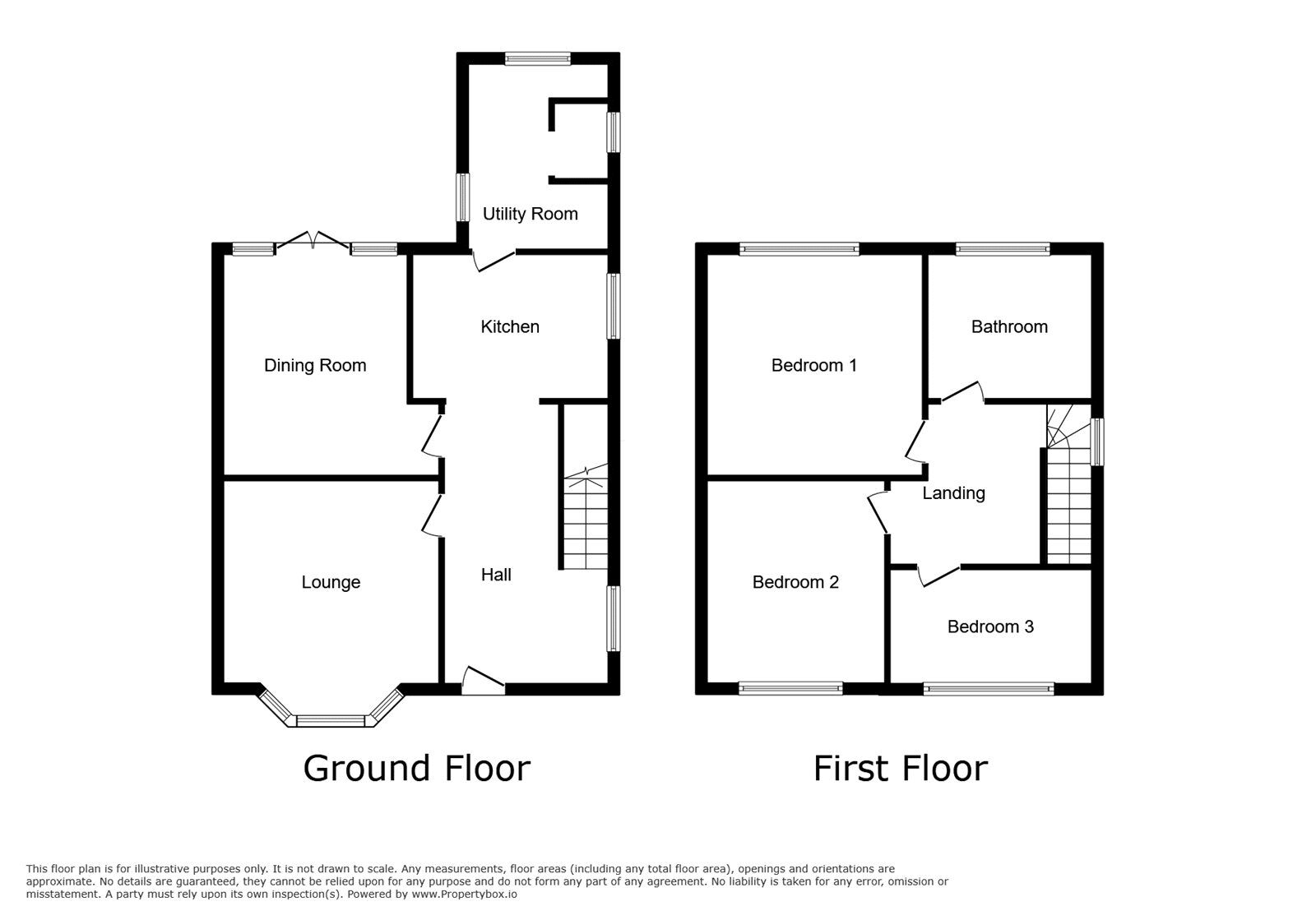 Floorplan of 3 bedroom Semi Detached House to rent, Hilary Crescent, Dudley, West Midlands, DY1