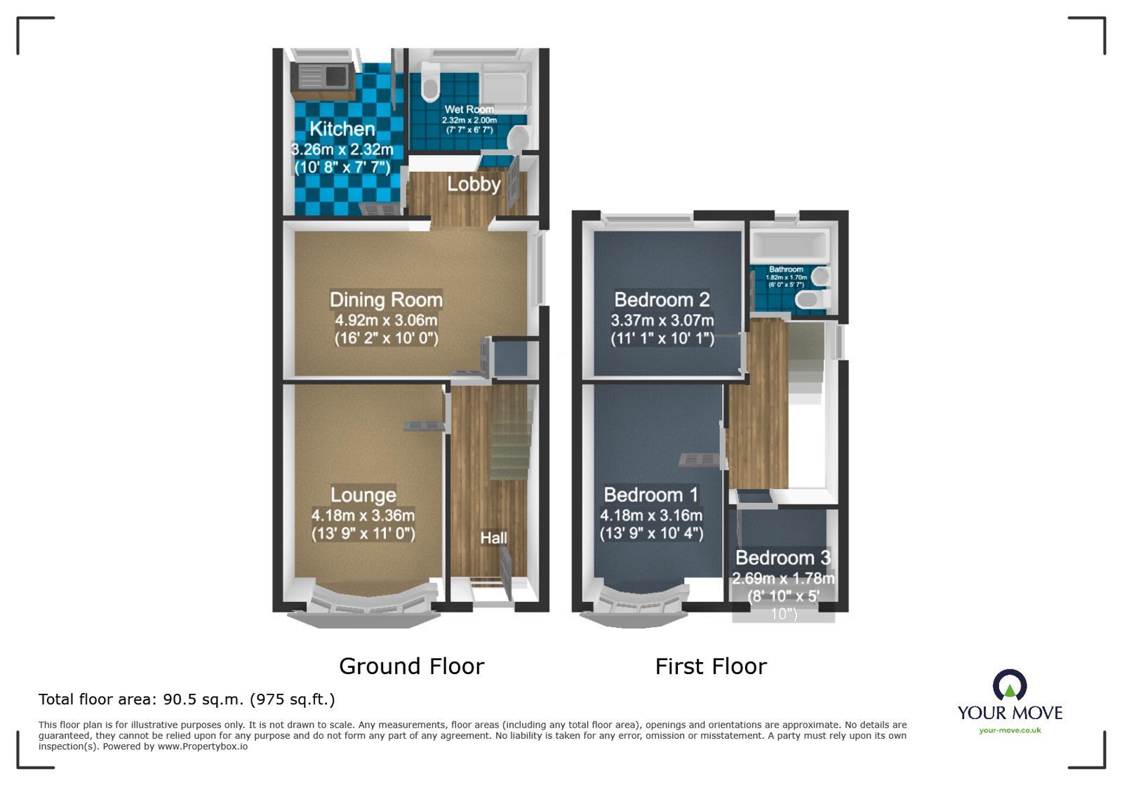 Floorplan of 3 bedroom Semi Detached House for sale, Regent Drive, Tividale, West Midlands, B69