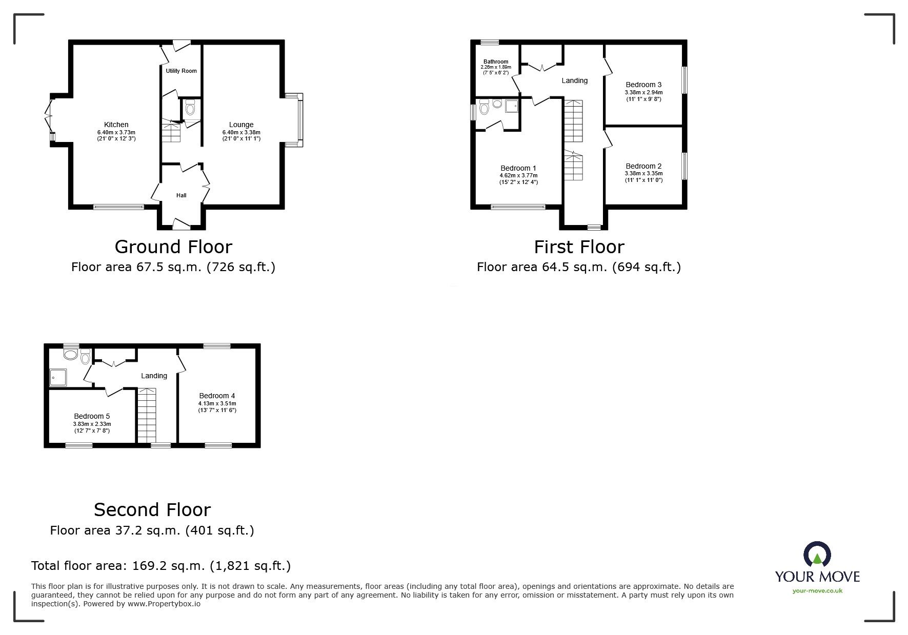 Floorplan of 5 bedroom Detached House for sale, Southgate Way, Dudley, West Midlands, DY1