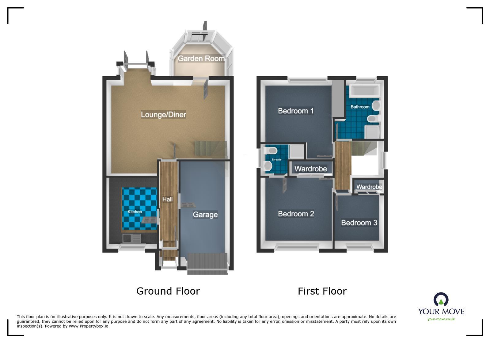 Floorplan of 3 bedroom Detached House for sale, Fernhurst Drive, Brierley Hill, West Midlands, DY5