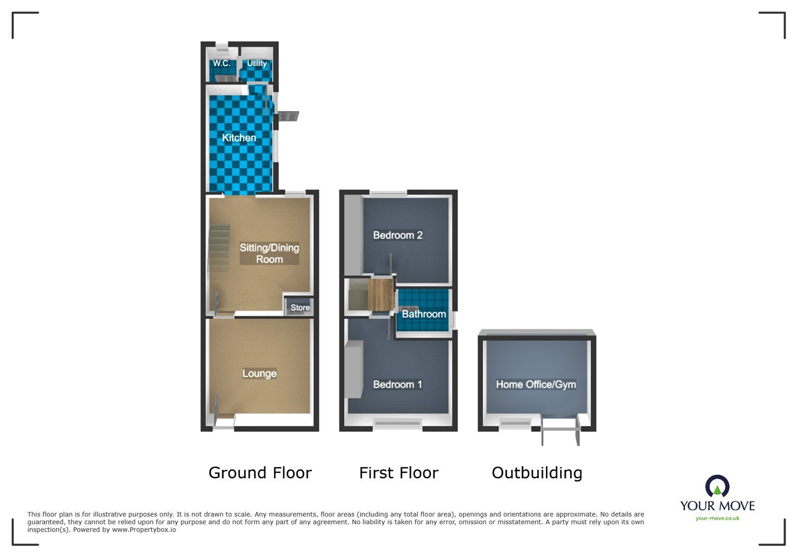 Floorplan of 2 bedroom Detached House to rent, Blackberry Lane, Halesowen, West Midlands, B63