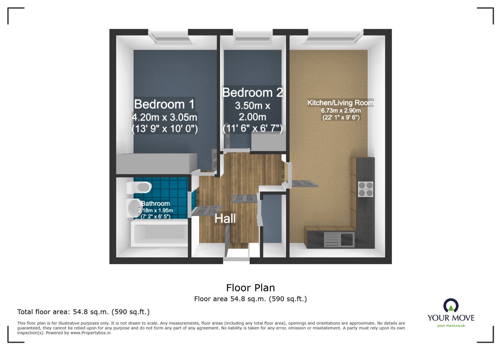 Floorplan of 2 bedroom  House to rent, Grafton Road, West Bromwich, West Midlands, B71