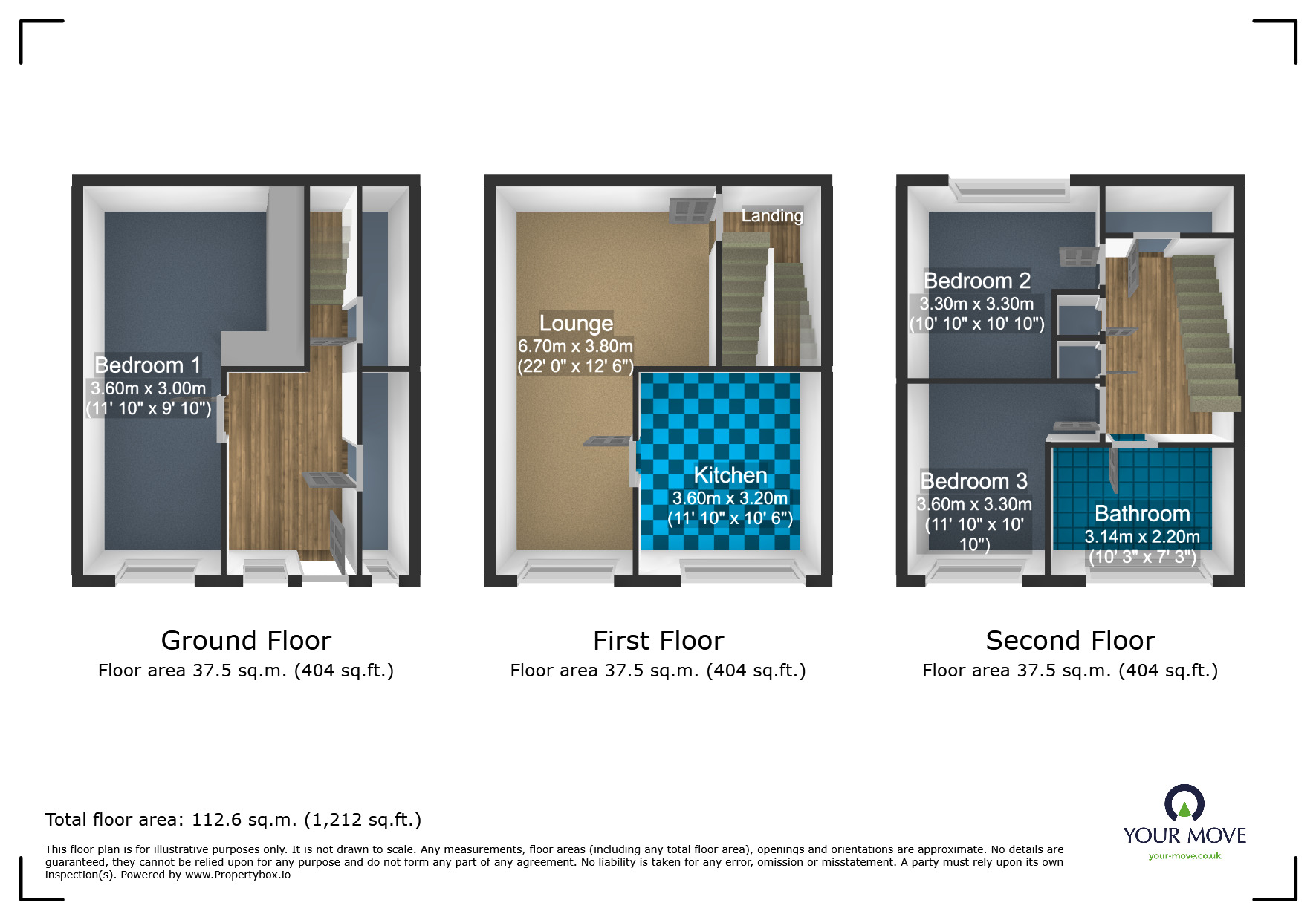 Floorplan of 3 bedroom Semi Detached House for sale, Teme Road, Halesowen, West Midlands, B63