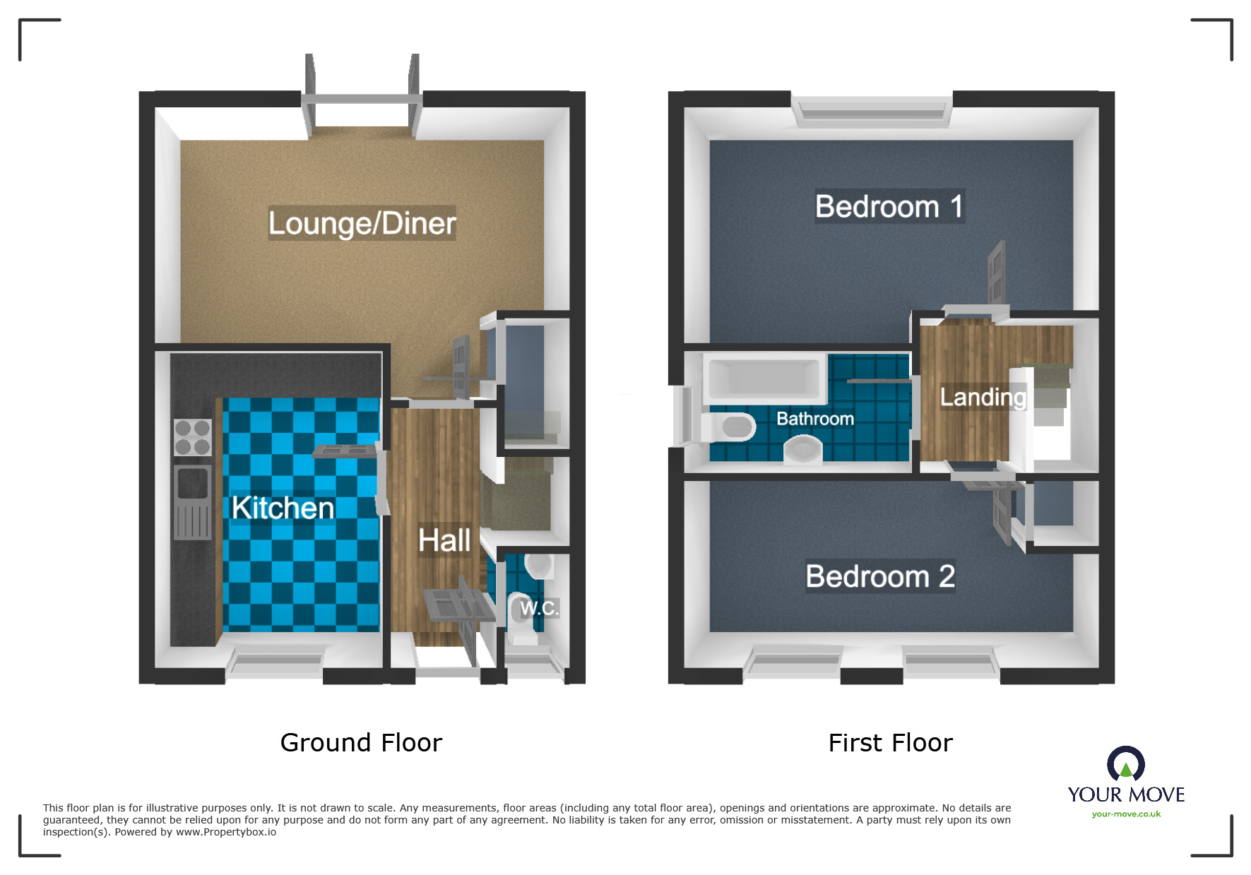 Floorplan of 2 bedroom End Terrace House for sale, St. Edmund Close, Dudley, West Midlands, DY1