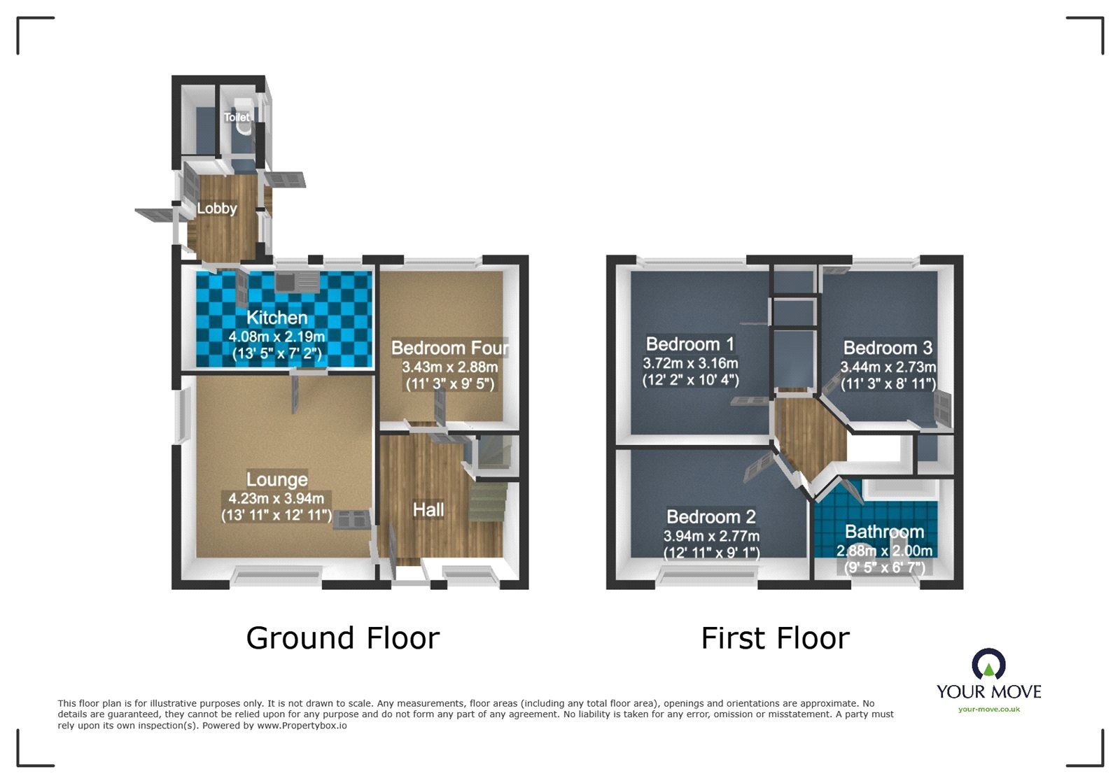 Floorplan of 3 bedroom Semi Detached House to rent, Hughes Road, Wednesbury, West Midlands, WS10