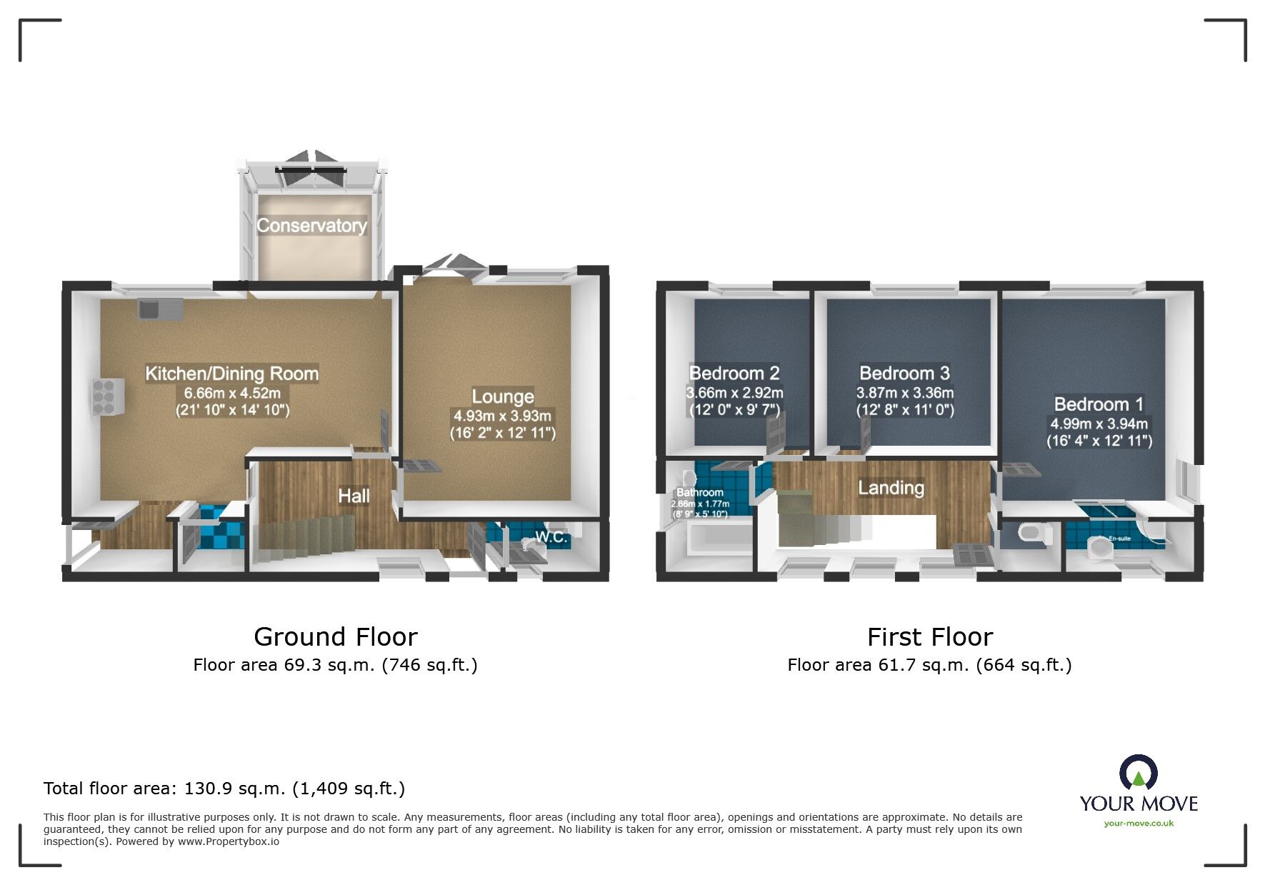Floorplan of 3 bedroom Detached House for sale, Himley Avenue, Dudley, West Midlands, DY1