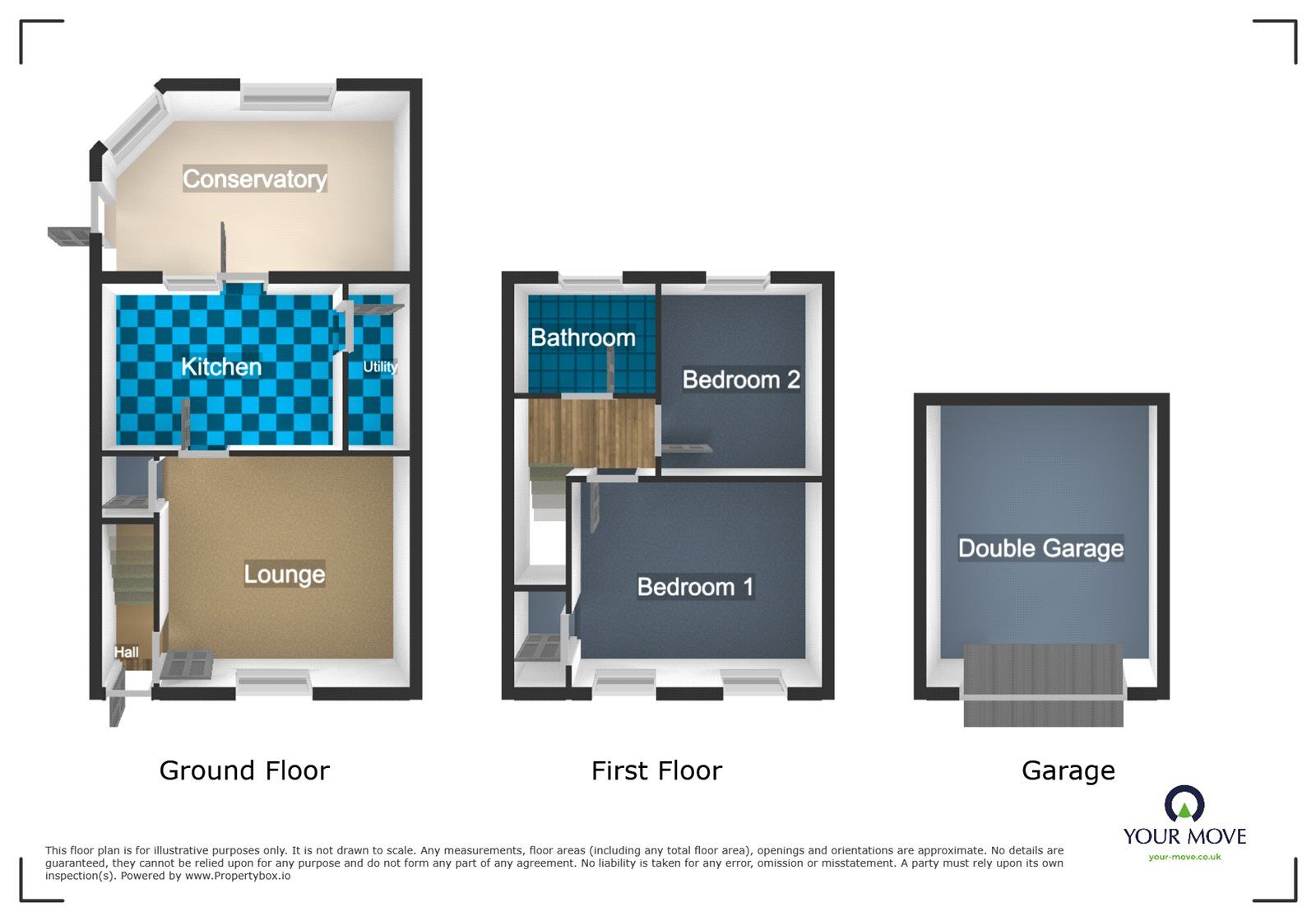 Floorplan of 2 bedroom Semi Detached House to rent, Gaydon Grove, Birmingham, West Midlands, B29