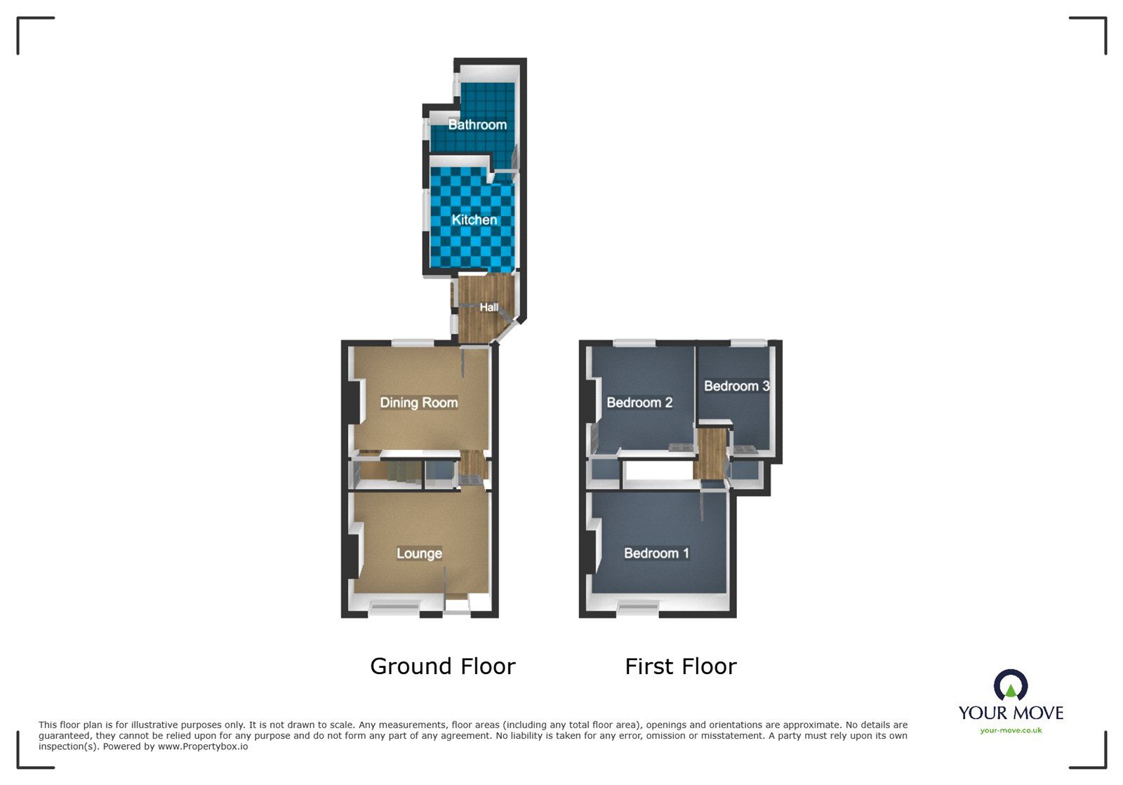 Floorplan of 3 bedroom End Terrace House to rent, Walker Street, Dudley, West Midlands, DY2