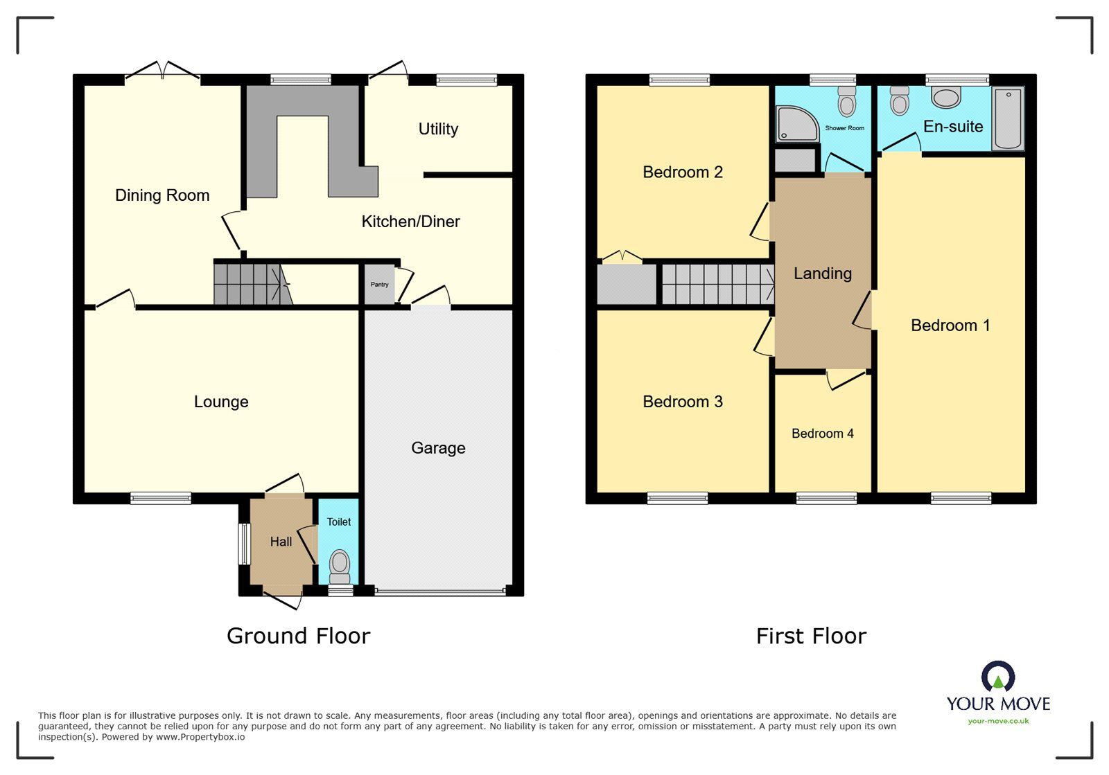 Floorplan of 4 bedroom Detached House to rent, Gawne Lane, Cradley Heath, West Midlands, B64
