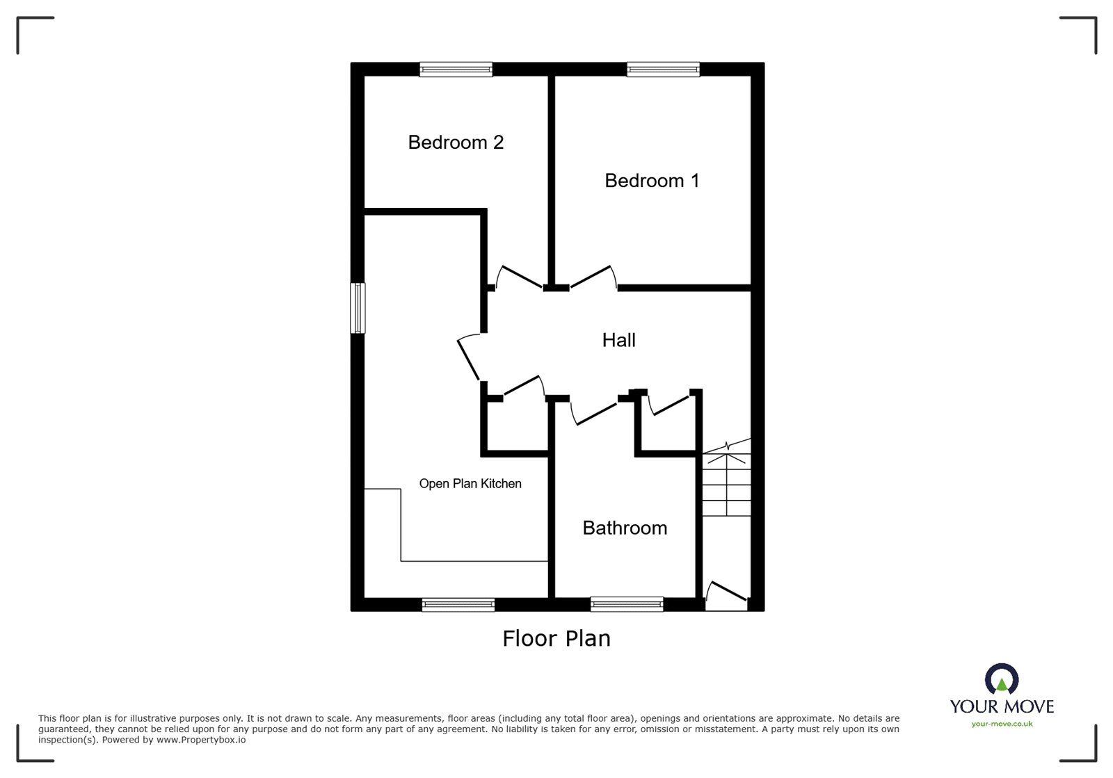 Floorplan of 2 bedroom  Flat to rent, Wellfield Gardens, Dudley, West Midlands, DY2