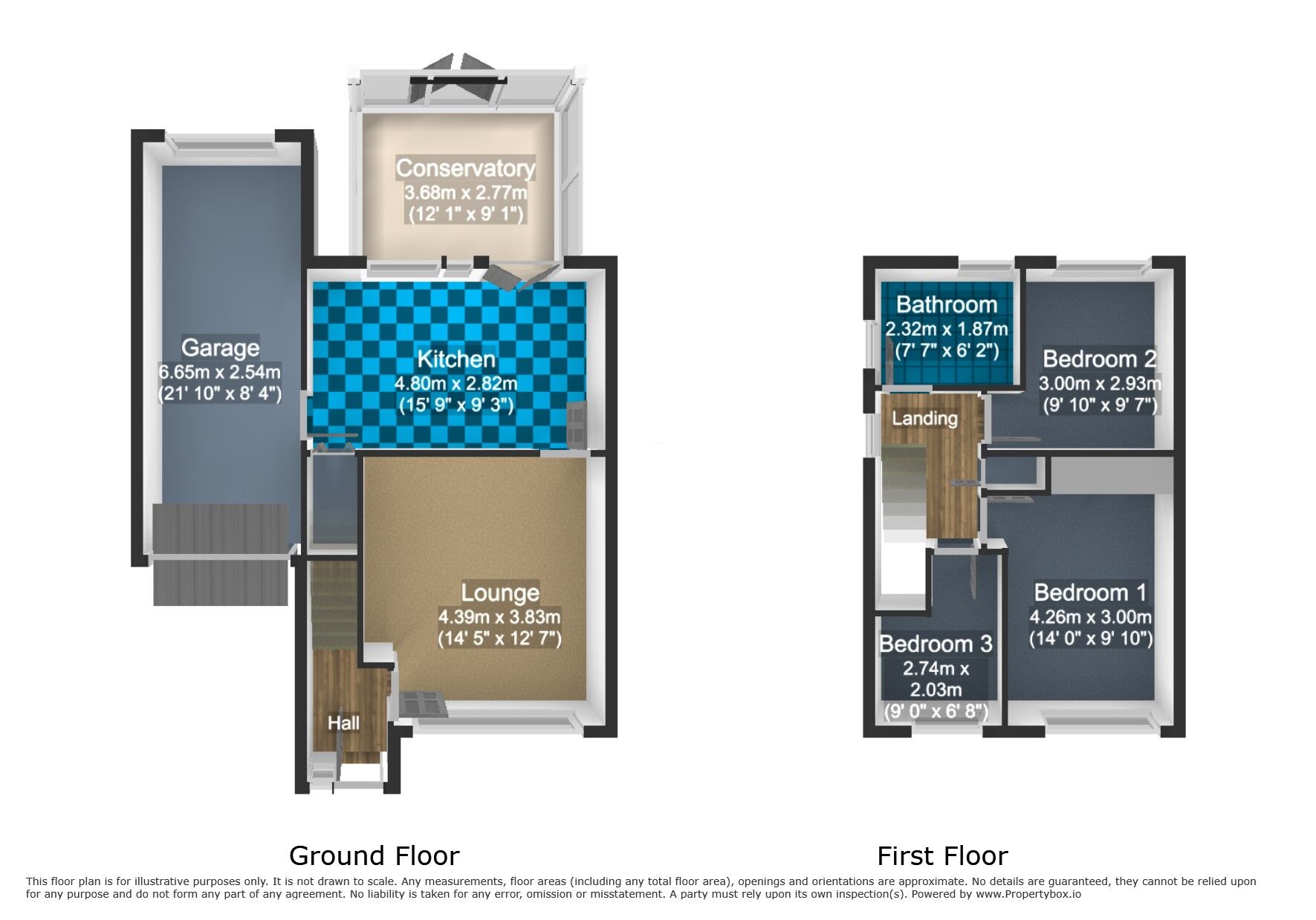 Floorplan of 3 bedroom Link Detached House for sale, Gladstone Drive, Tividale, West Midlands, B69