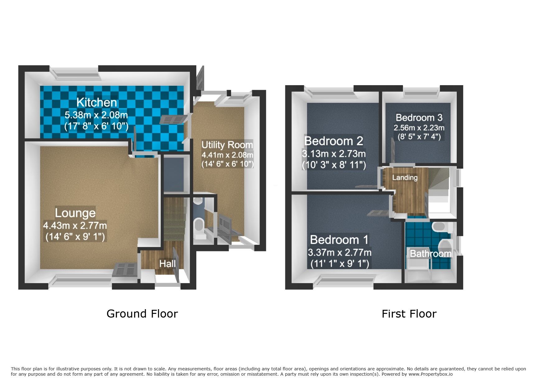 Floorplan of 3 bedroom Semi Detached House for sale, Priory Road, Dudley, West Midlands, DY1