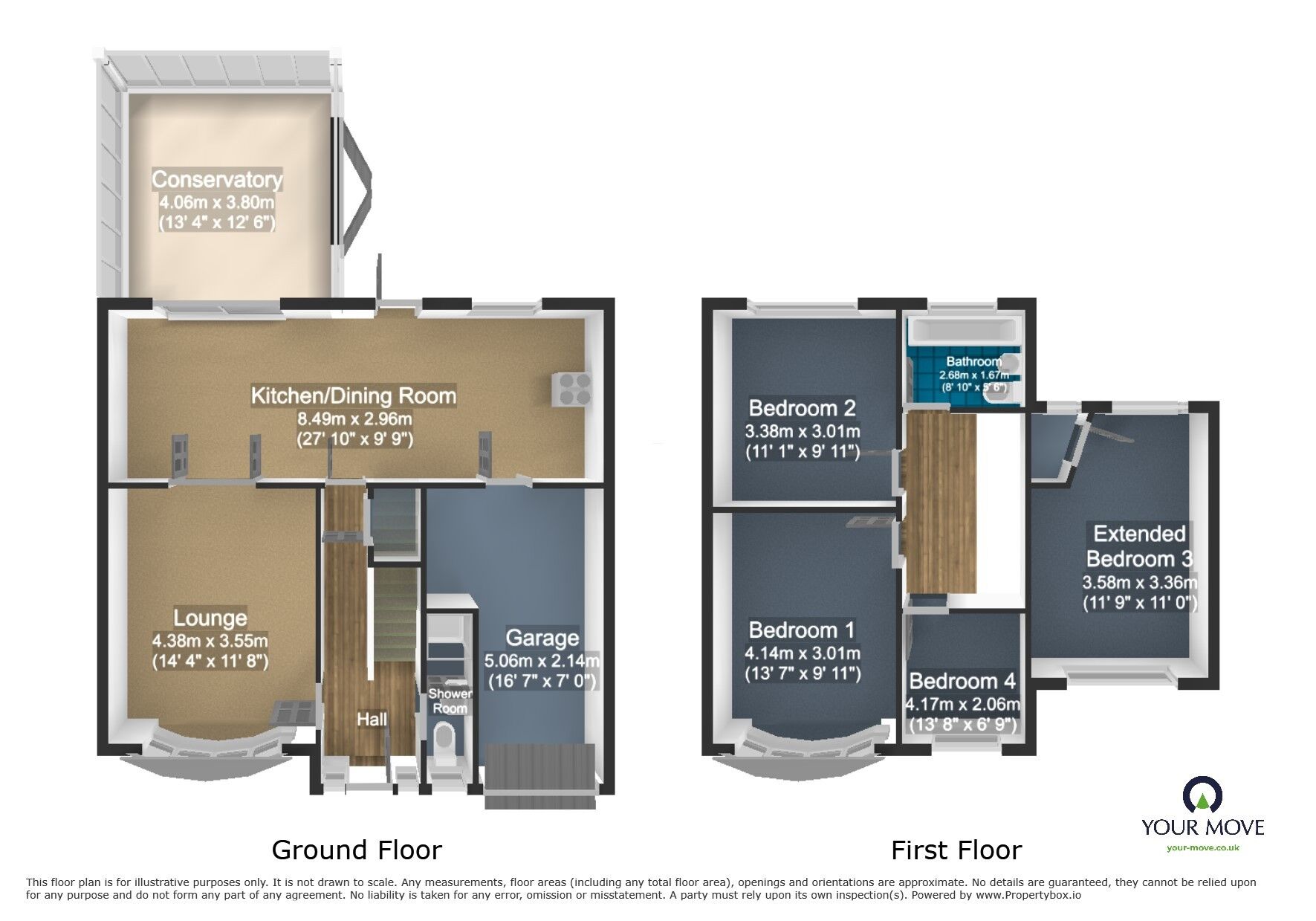 Floorplan of 4 bedroom Semi Detached House for sale, The Broadway, Dudley, West Midlands, DY1