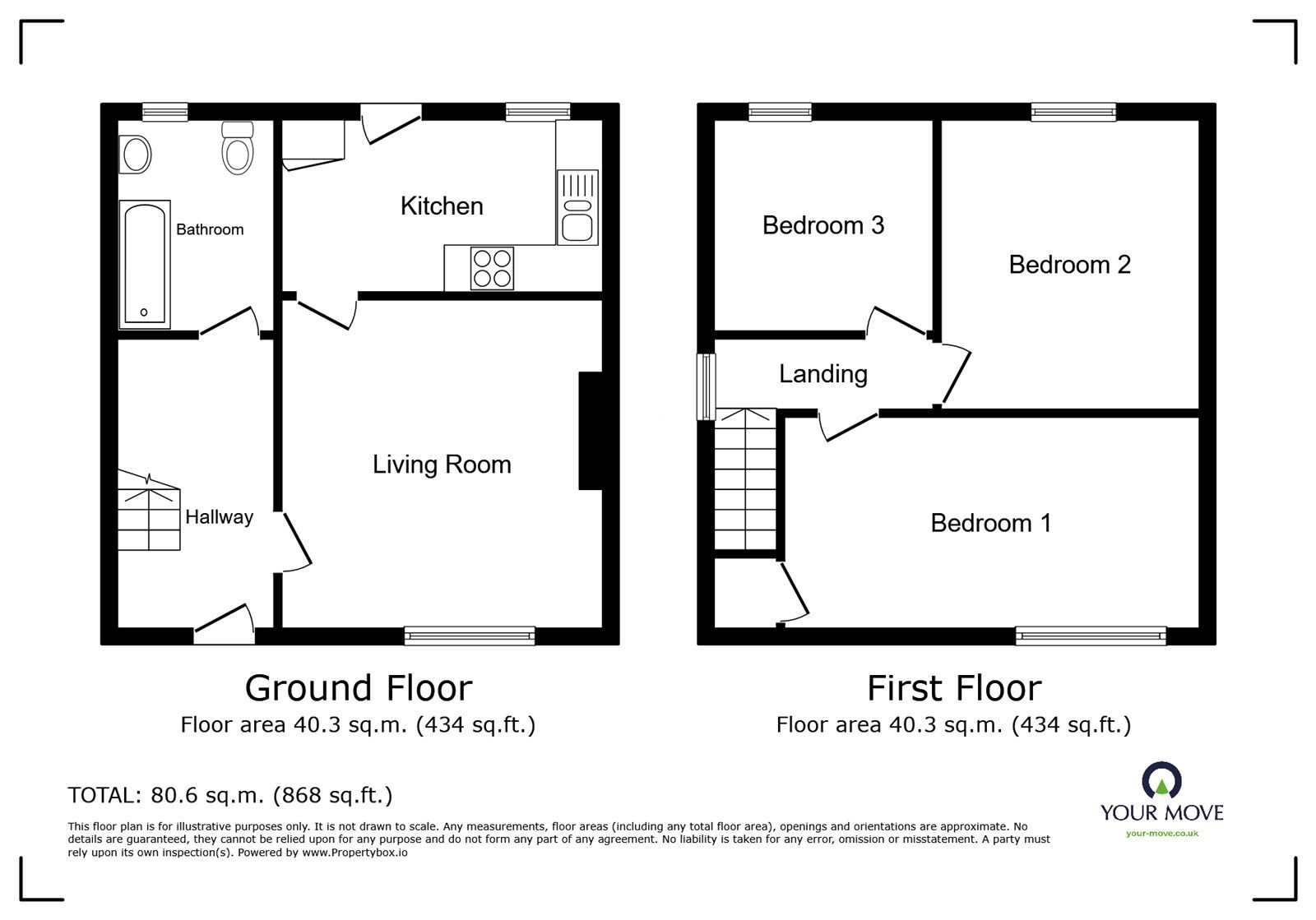 Floorplan of 3 bedroom Semi Detached House to rent, Hawfield Road, Tividale, West Midlands, B69