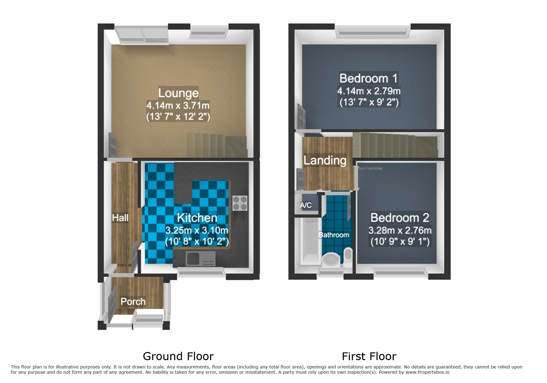 Floorplan of 2 bedroom Semi Detached House for sale, Lara Grove, Tipton, West Midlands, DY4