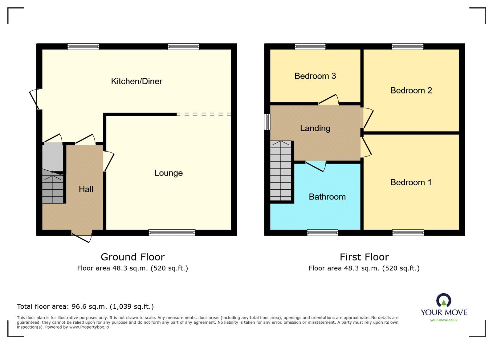 Floorplan of 3 bedroom Semi Detached House to rent, Barncroft Road, Tividale, West Midlands, B69