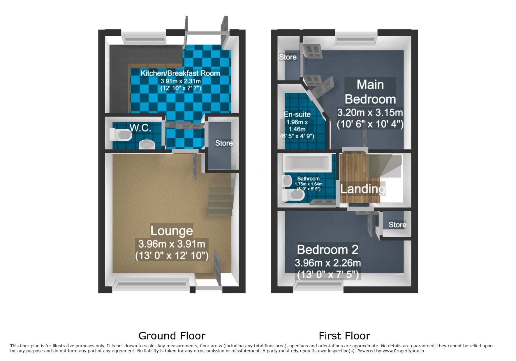 Floorplan of 2 bedroom Semi Detached House for sale, Elder Road, Bilston, West Midlands, WV14