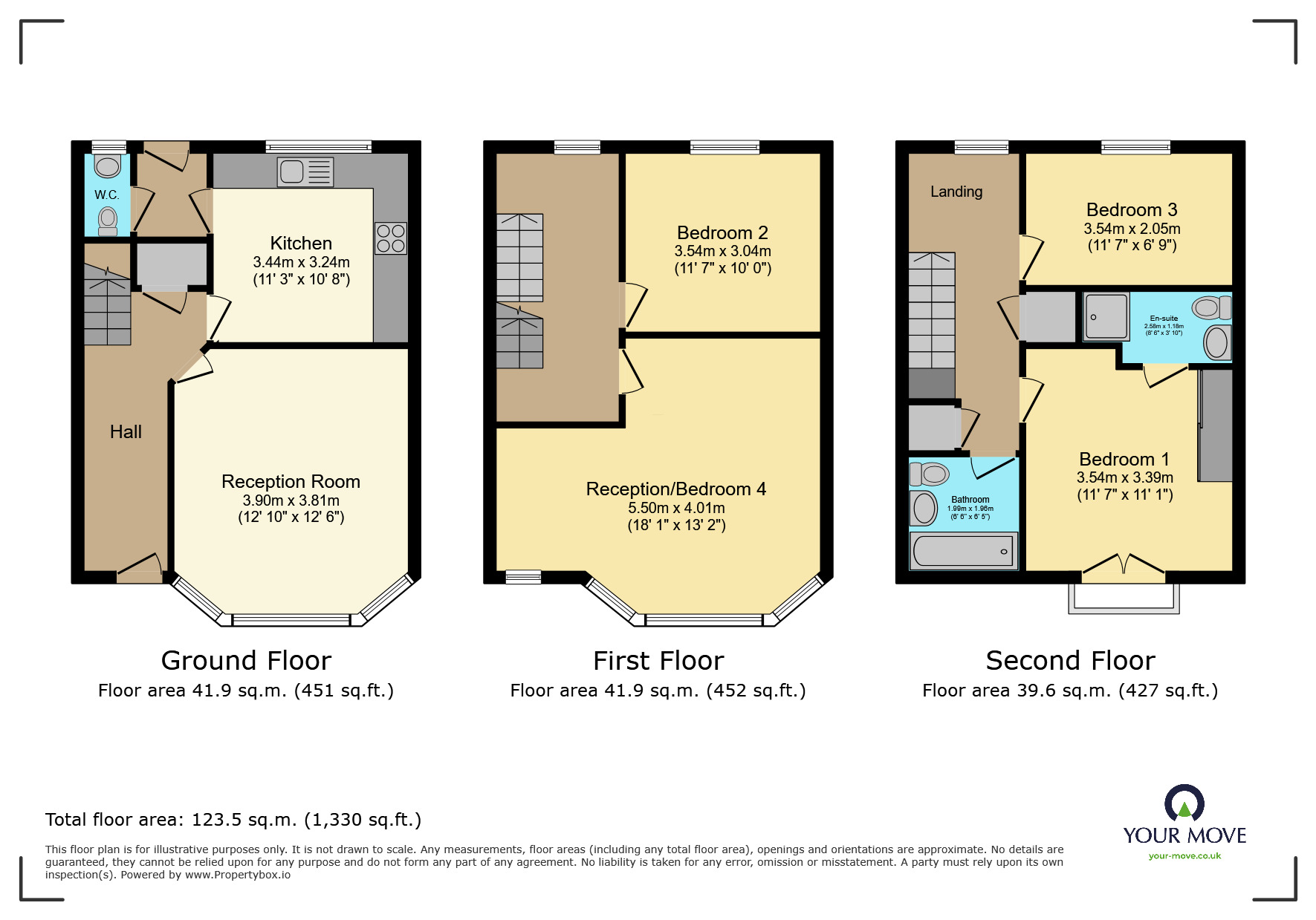 Floorplan of 3 bedroom End Terrace House for sale, Aldeney Close, Dudley, West Midlands, DY1