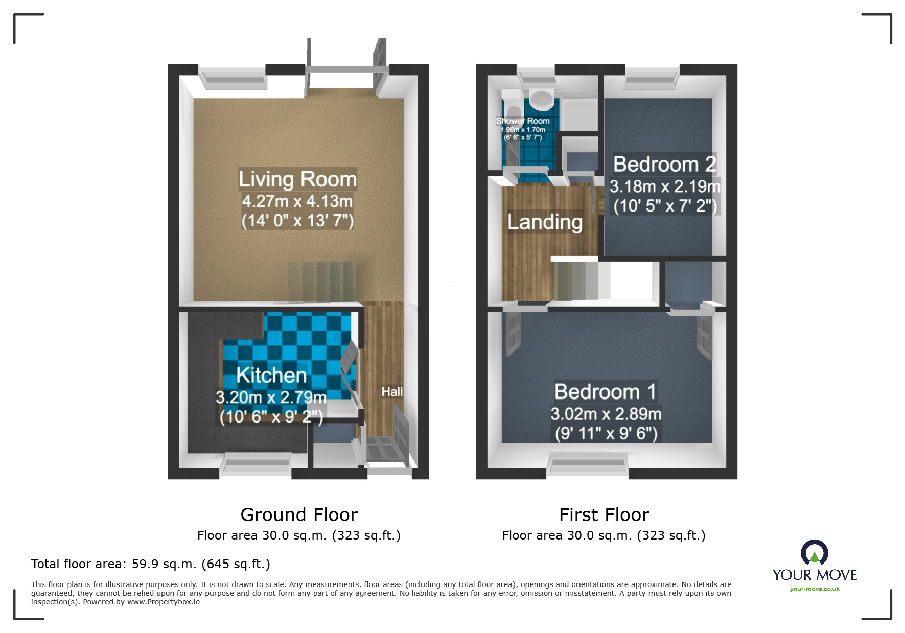 Floorplan of 2 bedroom Detached House for sale, Patricia Drive, Tipton, West Midlands, DY4