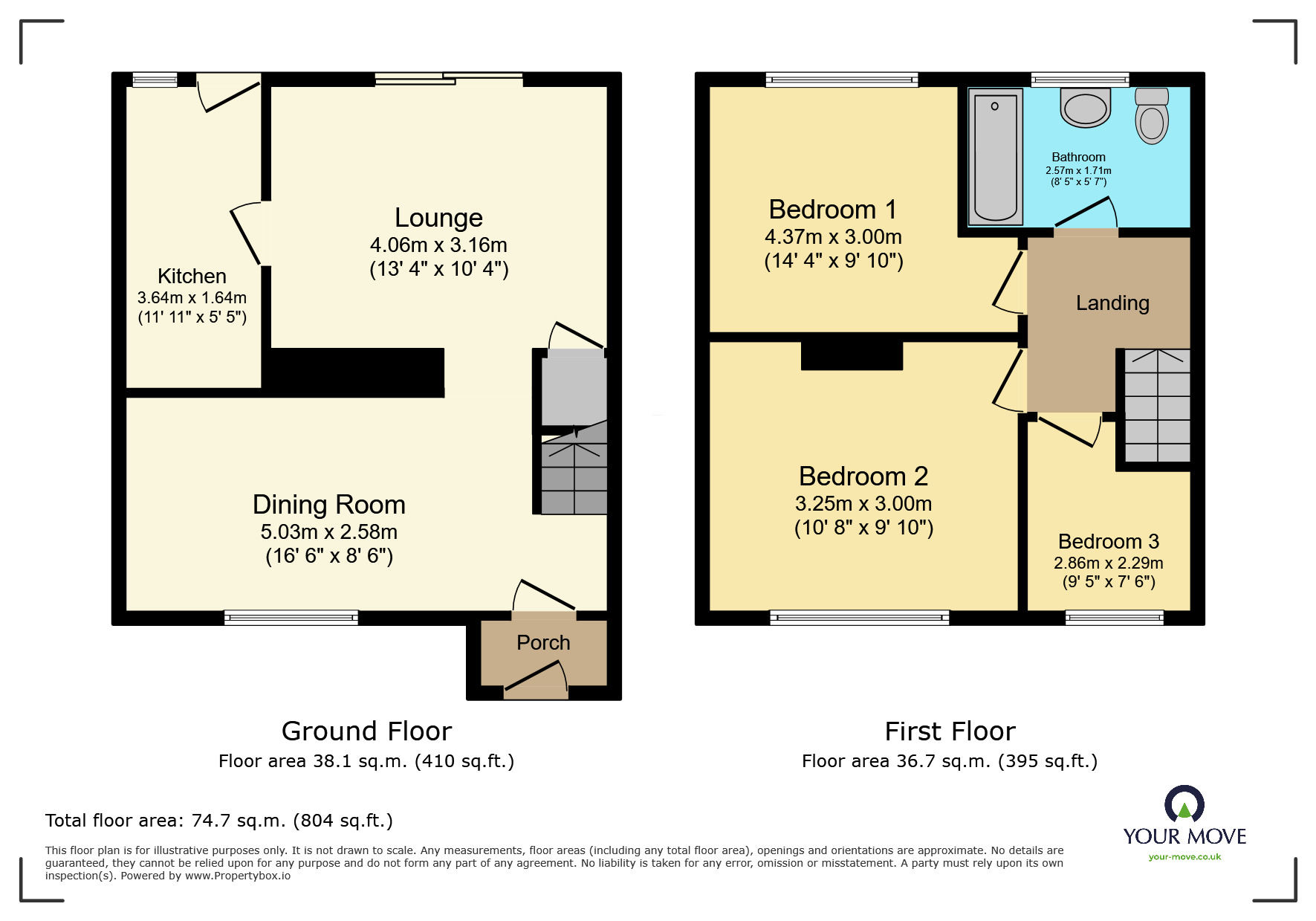Floorplan of 3 bedroom Mid Terrace House for sale, St. Georges Road, Dudley, West Midlands, DY2