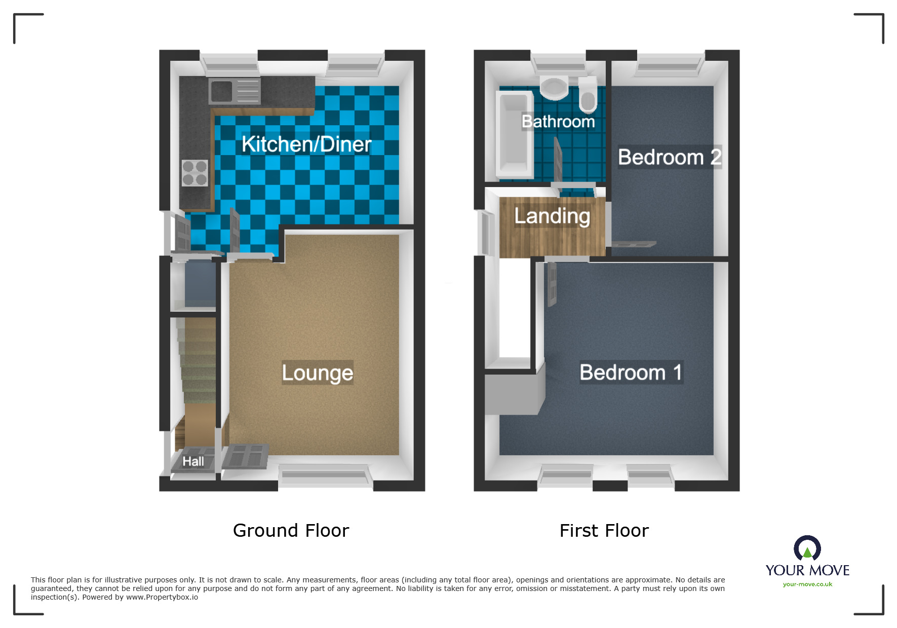 Floorplan of 2 bedroom Semi Detached House for sale, Temple Way, Tividale, West Midlands, B69