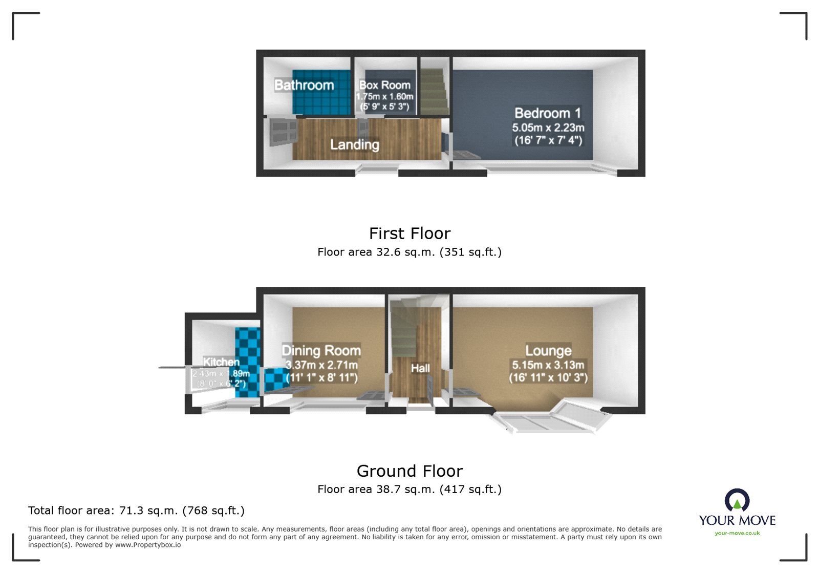 Floorplan of 2 bedroom End Terrace House to rent, Adelaide Street, Brierley Hill, West Midlands, DY5