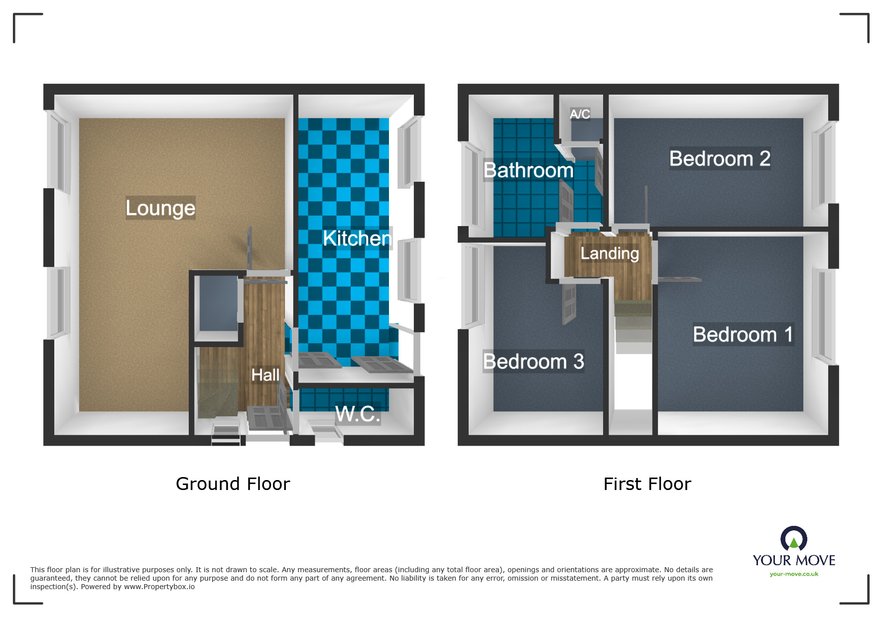 Floorplan of 3 bedroom Semi Detached House for sale, Lupin Road, Dudley, West Midlands, DY2