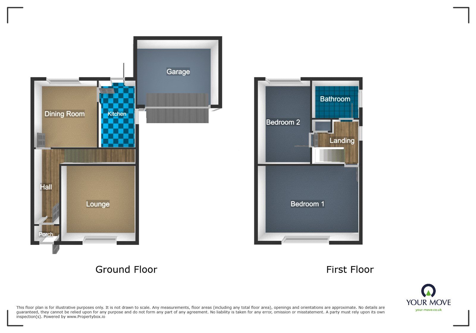 Floorplan of 2 bedroom Semi Detached House to rent, Merryfield Road, Dudley, West Midlands, DY1