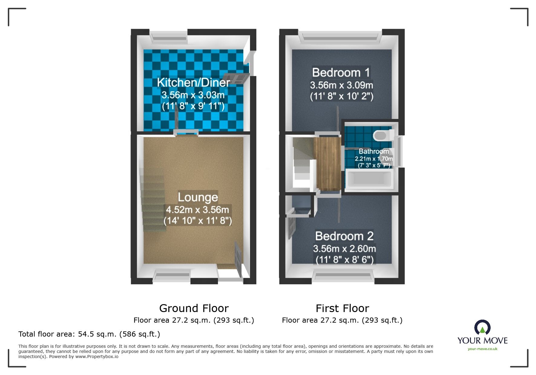 Floorplan of 2 bedroom Semi Detached House for sale, Wealdstone Drive, Lower Gornal, West Midlands, DY3