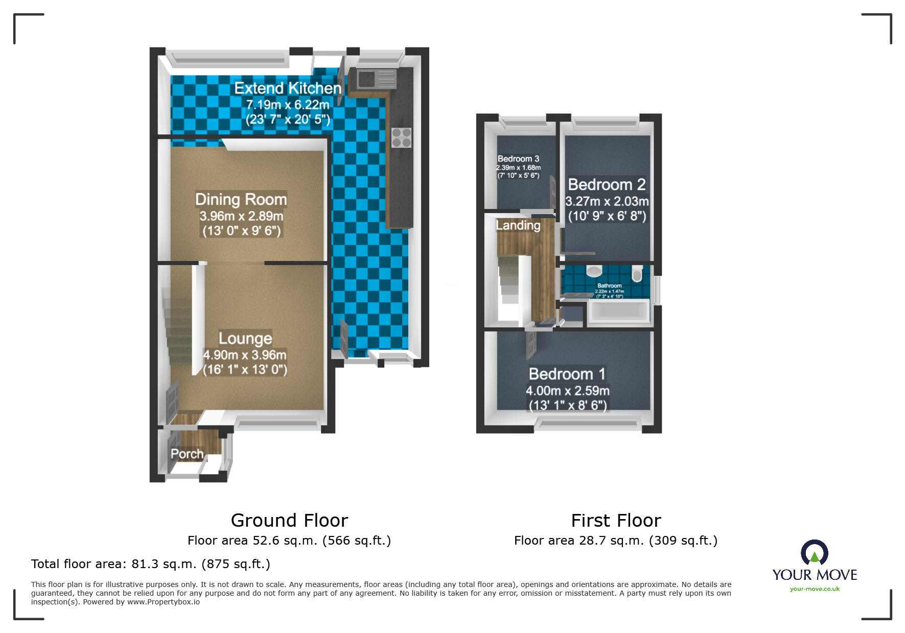 Floorplan of 3 bedroom Detached House for sale, Ascot Close, Oldbury, West Midlands, B69