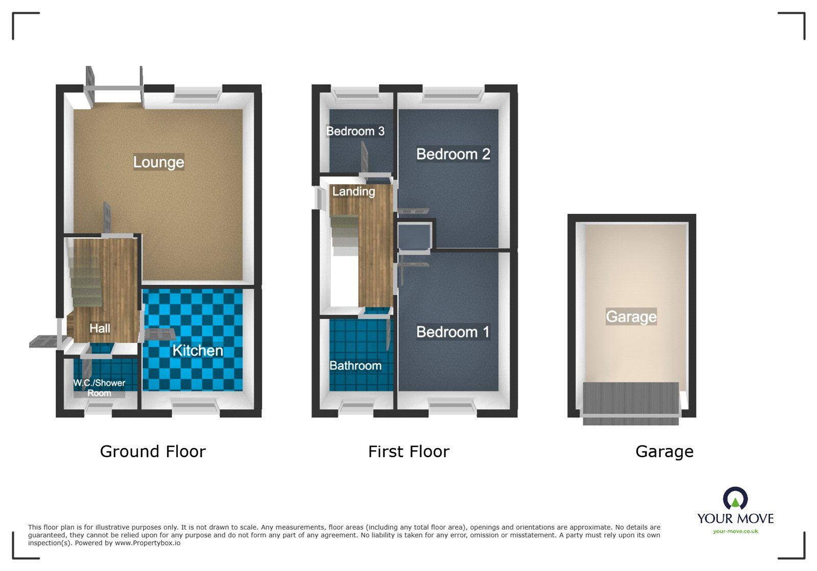 Floorplan of 3 bedroom Semi Detached House to rent, Linfield Gardens, Dudley, West Midlands, DY3