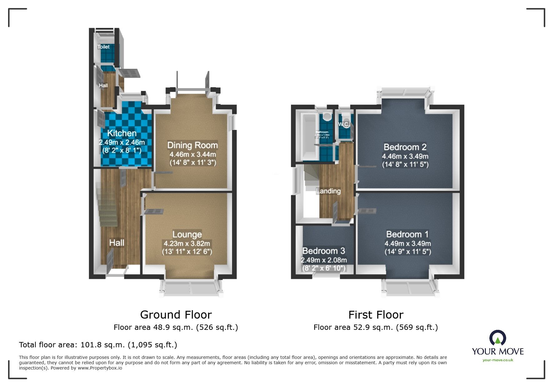 Floorplan of 3 bedroom Detached House for sale, Woodcroft Avenue, Tipton, West Midlands, DY4