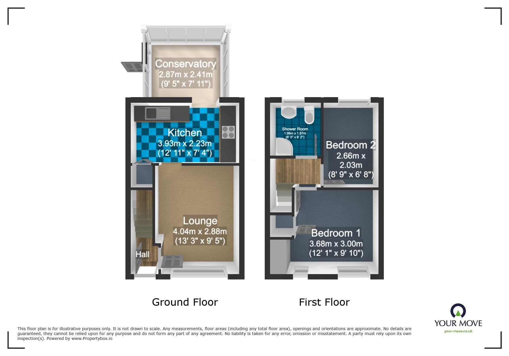 Floorplan of 2 bedroom Semi Detached House for sale, Kidd Croft, Tipton, West Midlands, DY4