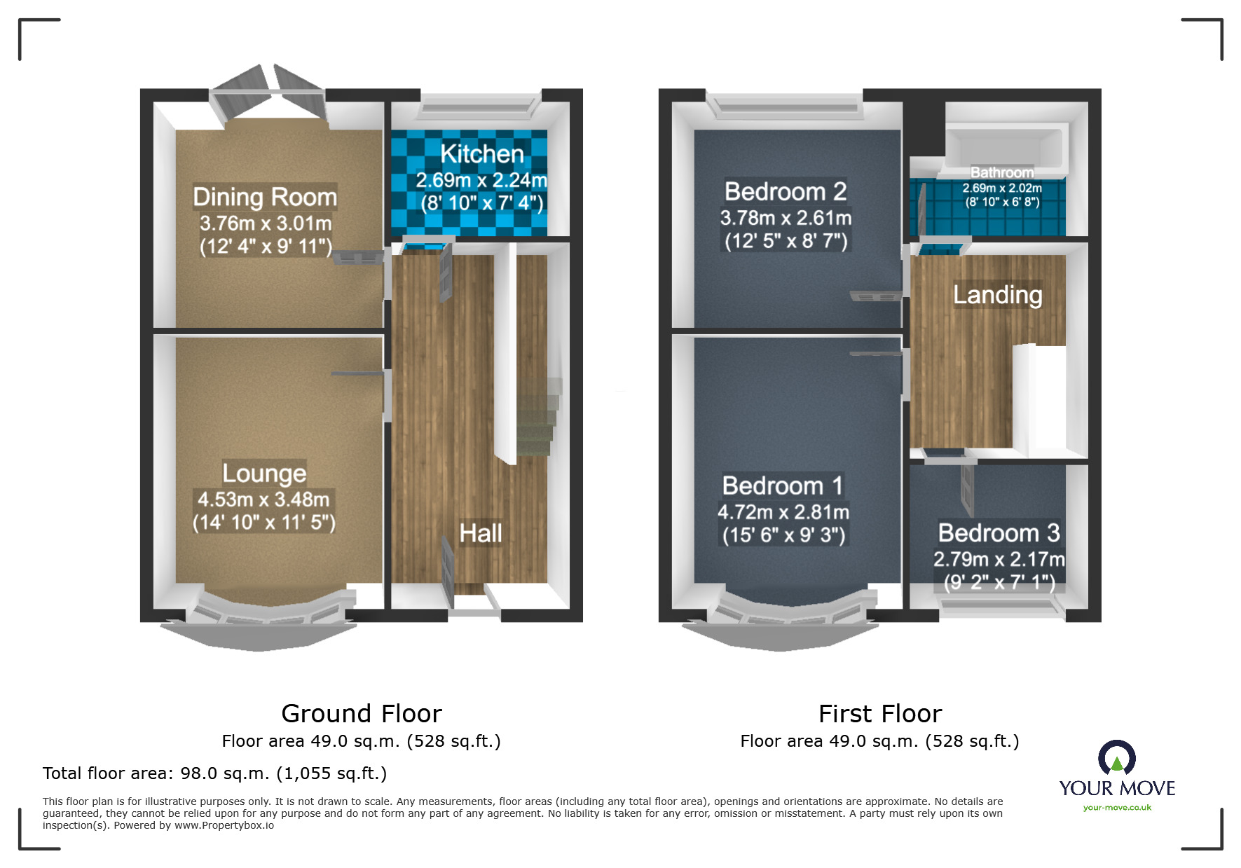 Floorplan of 3 bedroom Semi Detached House for sale, Bromford Lane, West Bromwich, West Midlands, B70