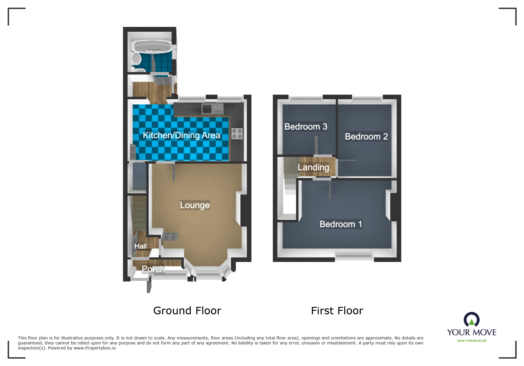 Floorplan of 3 bedroom End Terrace House for sale, Hope Road, Tipton, West Midlands, DY4