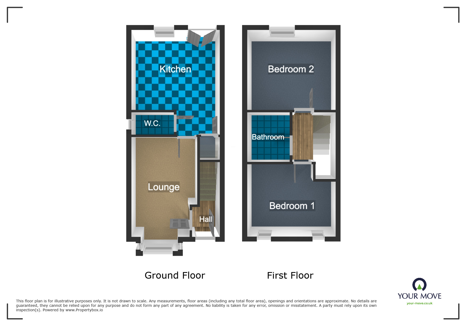 Floorplan of 2 bedroom Semi Detached House for sale, Doulton Road, Rowley Regis, West Midlands, B65