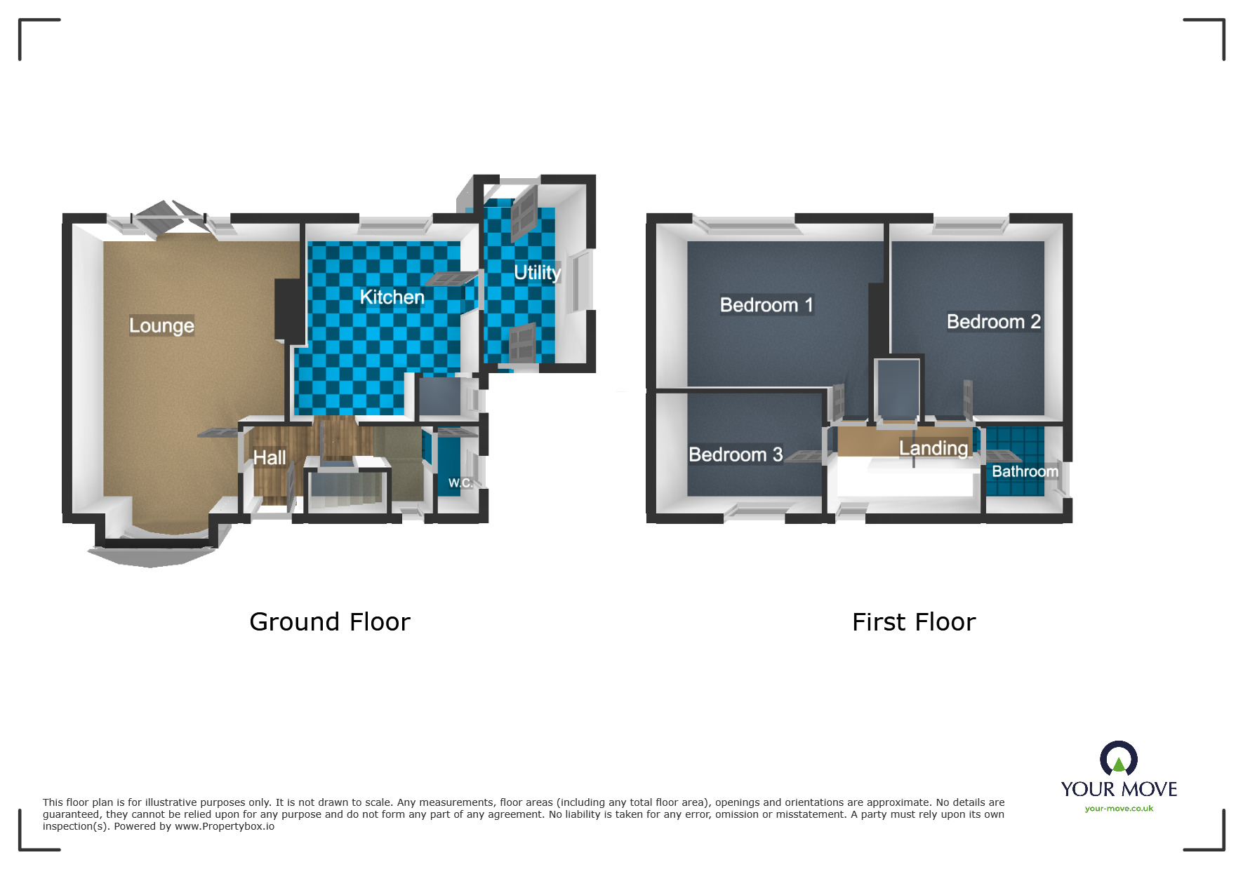 Floorplan of 3 bedroom Semi Detached House for sale, Ashfield Crescent, Dudley, West Midlands, DY2