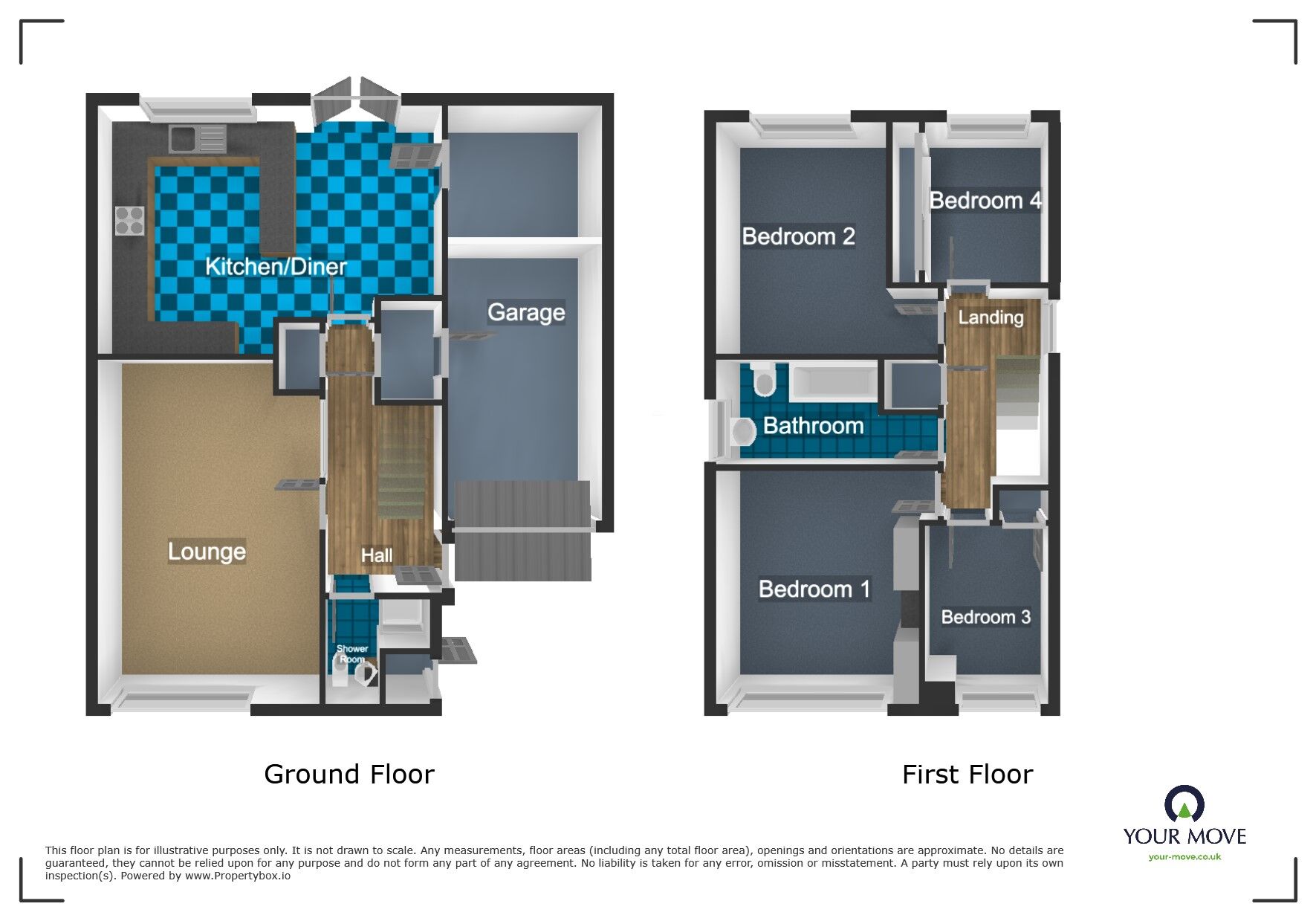 Floorplan of 4 bedroom Link Detached House for sale, Niall Close, Birmingham, West Midlands, B15