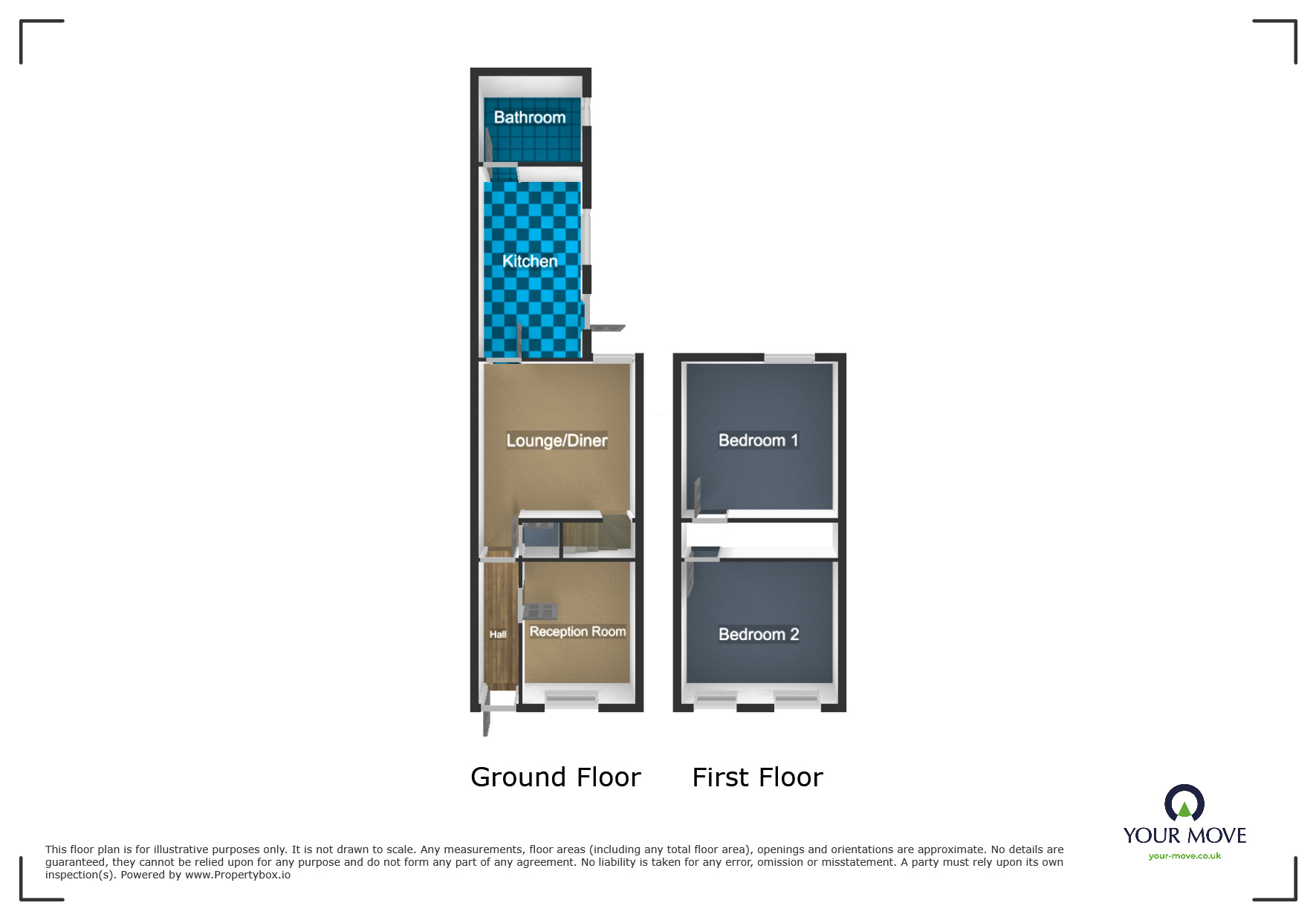 Floorplan of 2 bedroom Mid Terrace House for sale, Park Road, Netherton, West Midlands, DY2