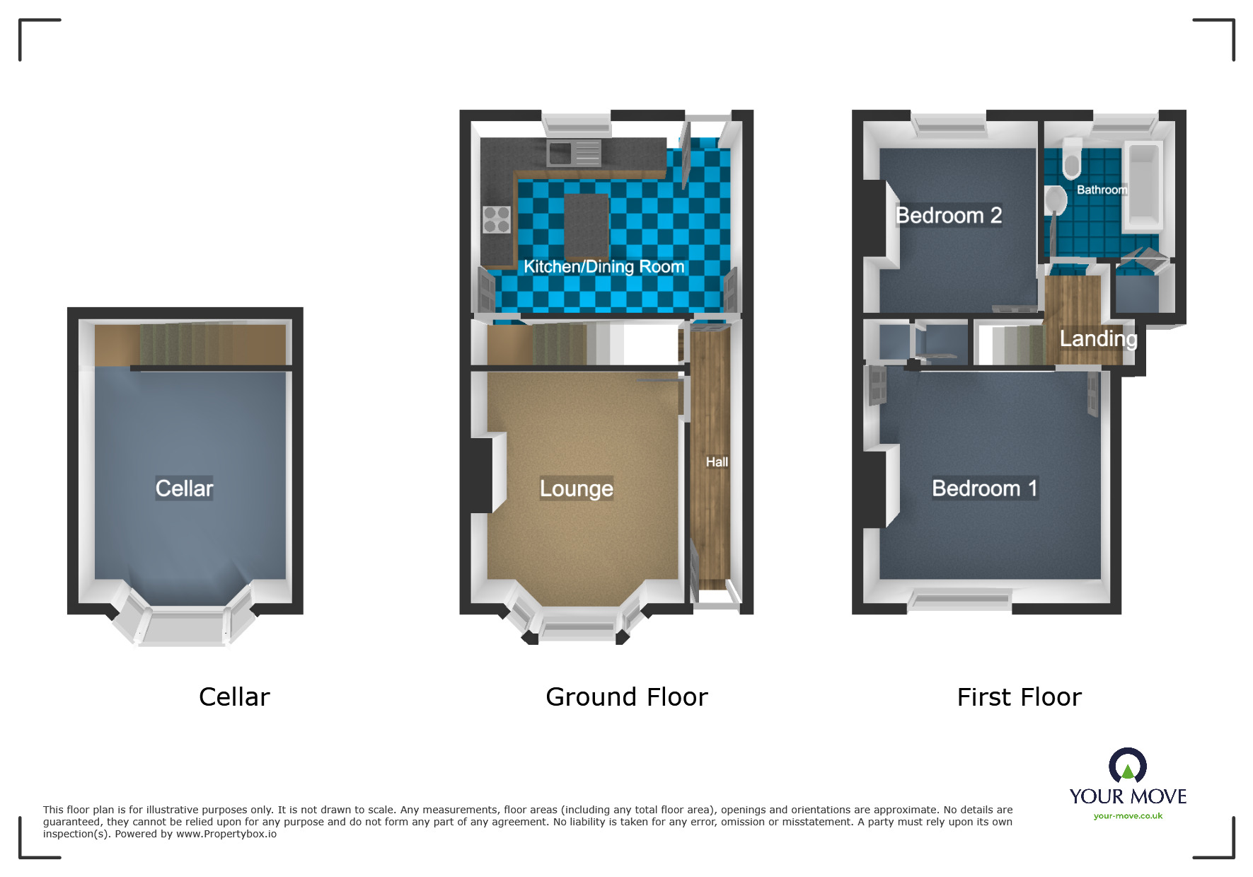 Floorplan of 2 bedroom End Terrace House for sale, Dibdale Street, Dudley, West Midlands, DY1